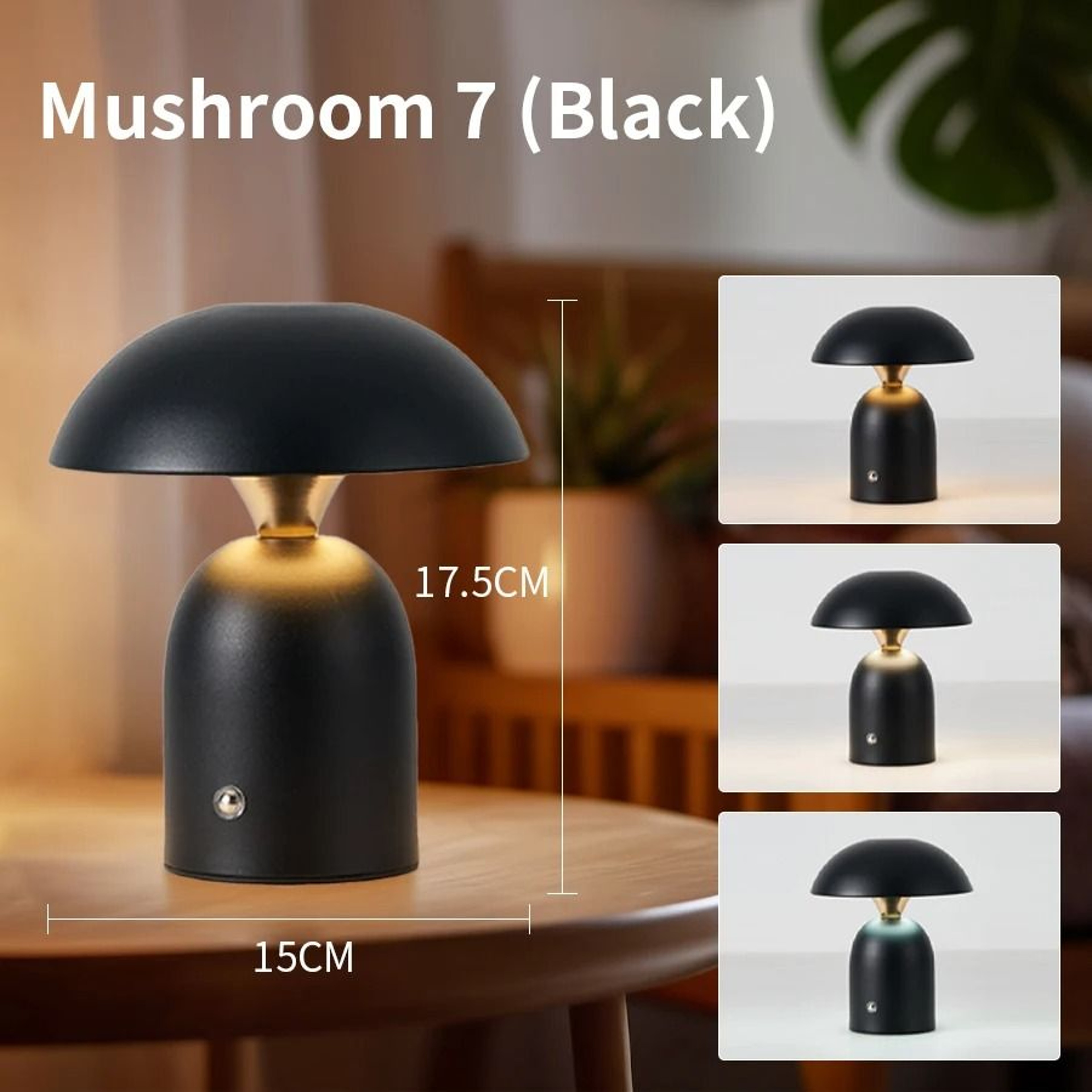 Minimalist Mushroom LED Desk Lamp Touch Dimming Bedside Night Light Decorative Table Luminaire 8
