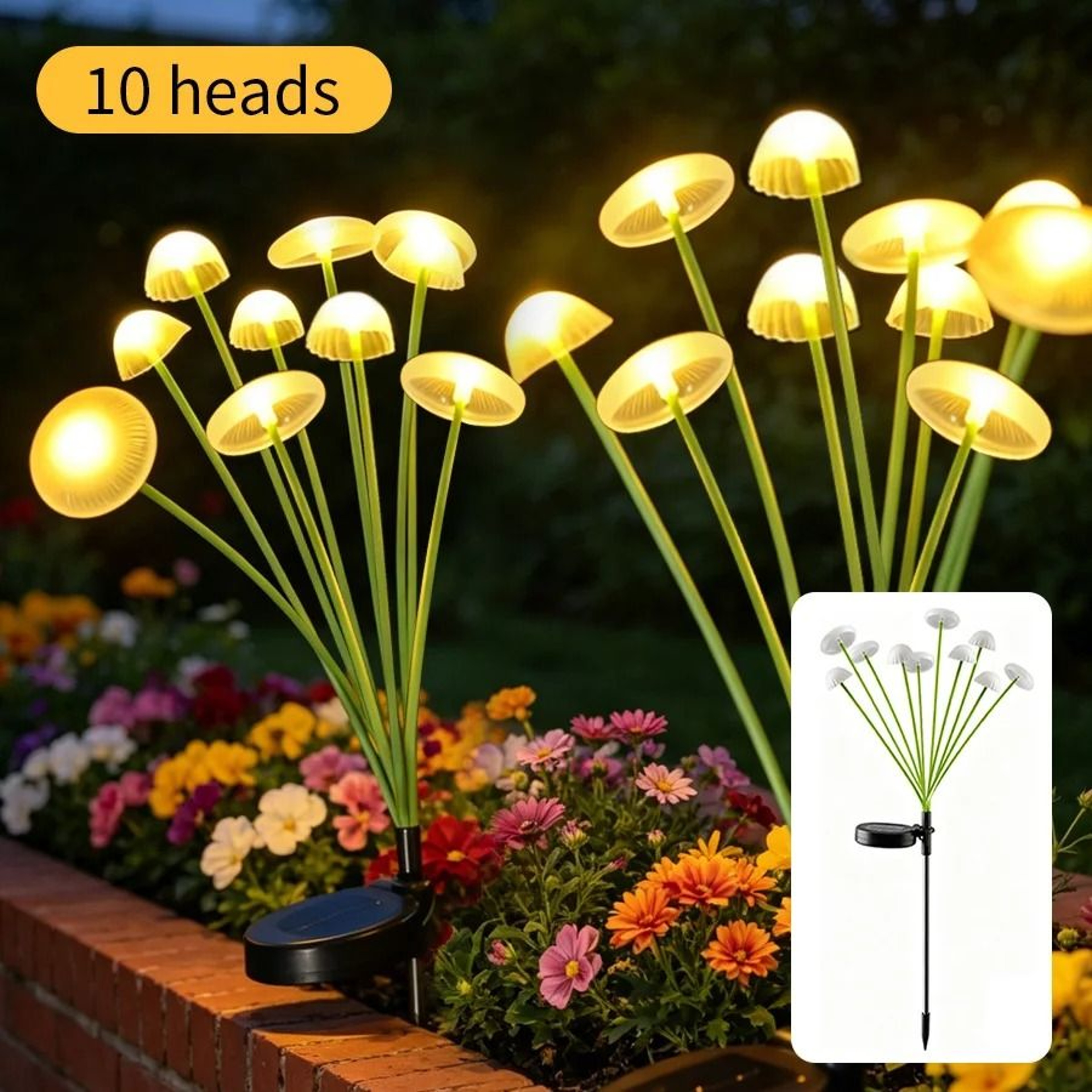 Outdoor Solar Jellyfish Garden Light Waterproof Optical Fiber Lawn Pathway Lamp 7