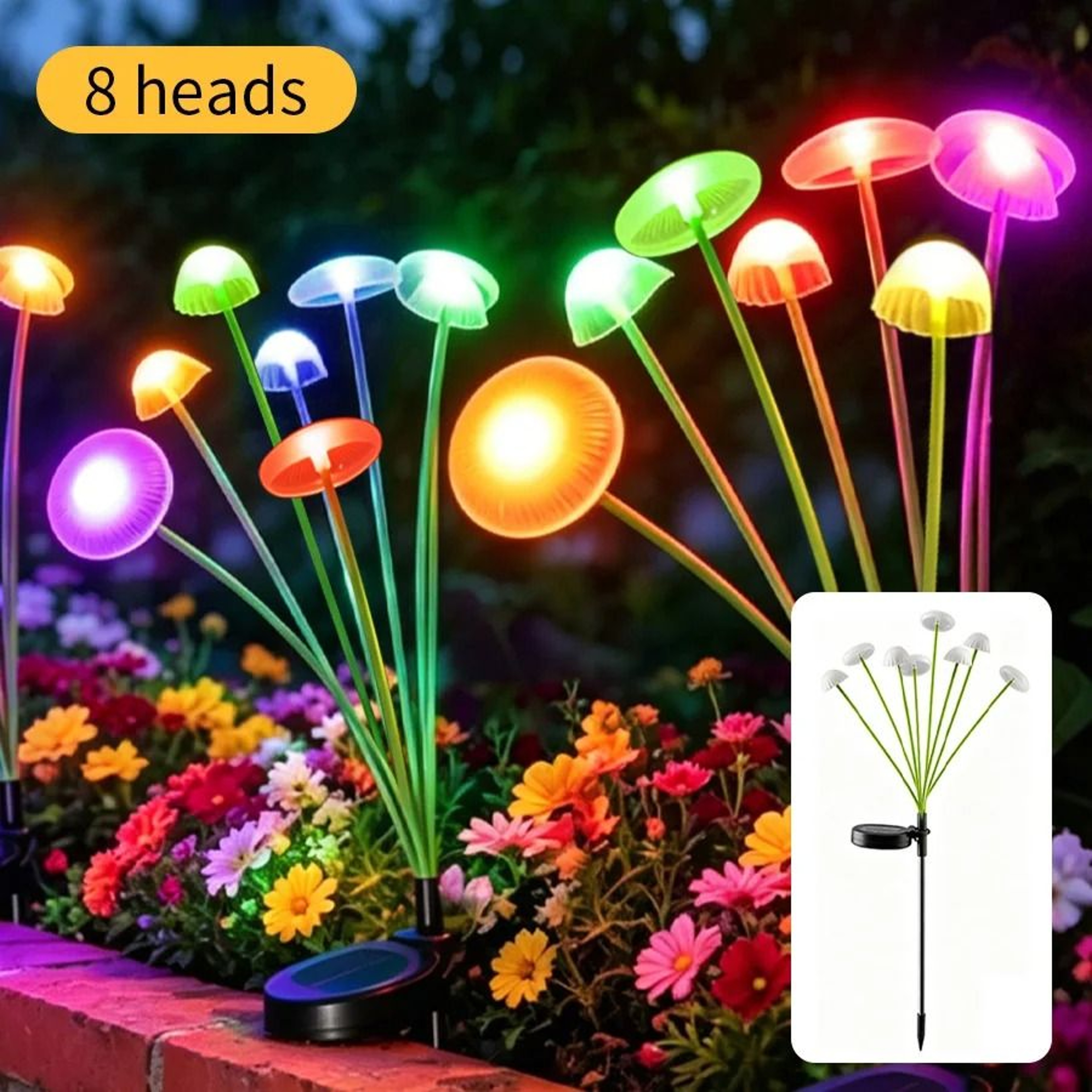 Outdoor Solar Jellyfish Garden Light Waterproof Optical Fiber Lawn Pathway Lamp 11