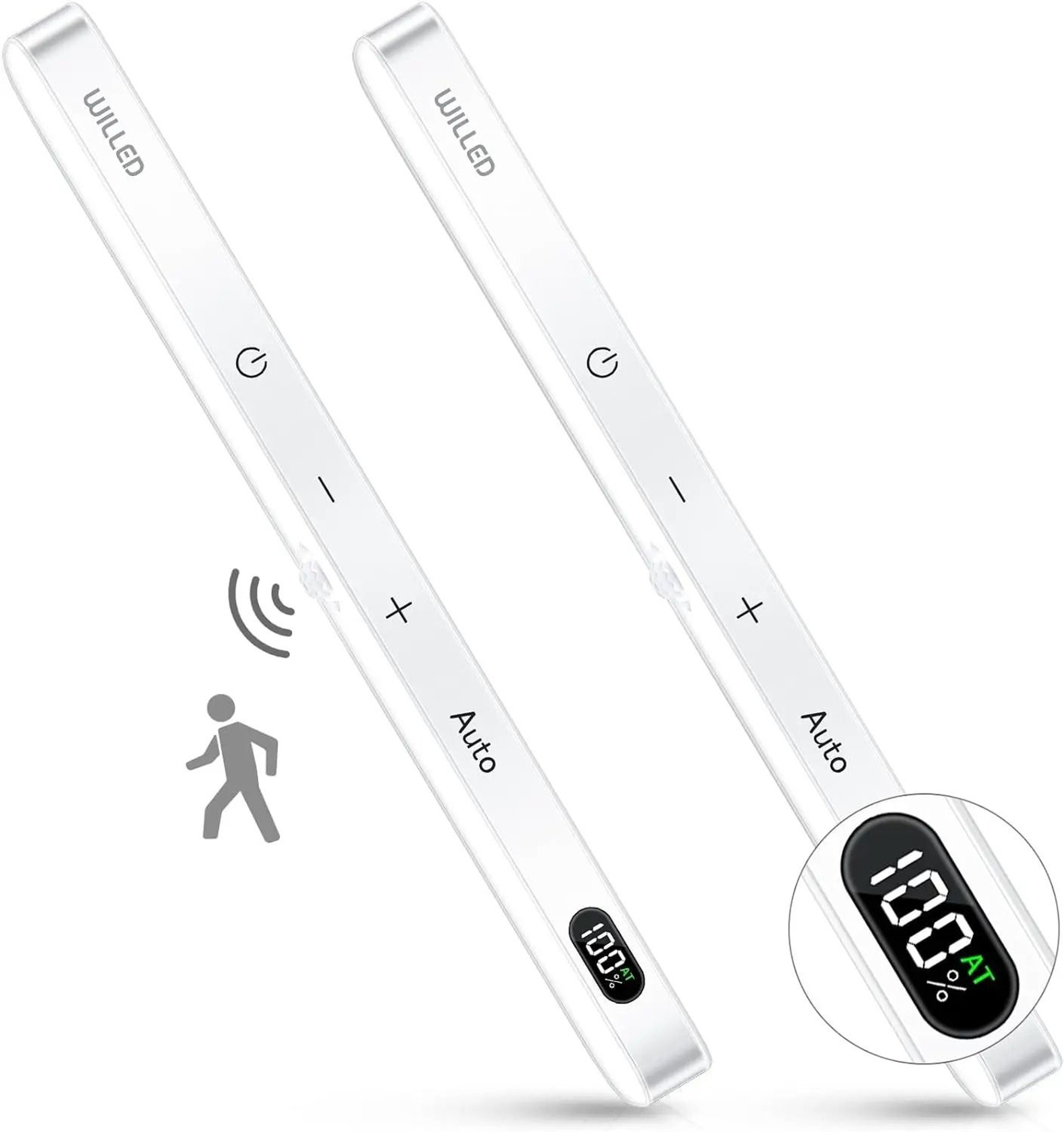 Cordless Motion Sensor LED Cabinet Light Bar Battery Display Touch Night Light 7