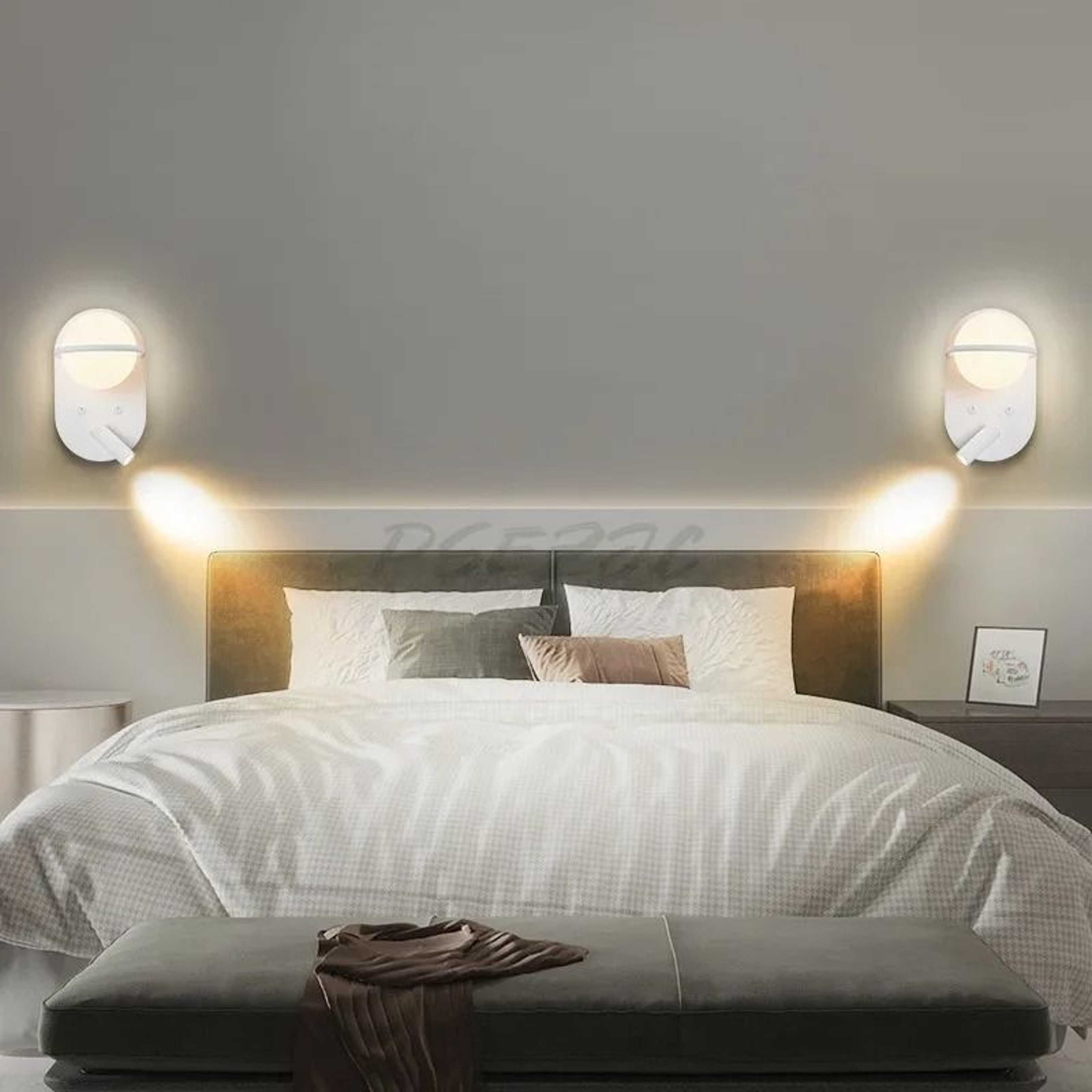 Minimalist Geometric LED Wall Lamp Creative Bedside Sofa Background Sconce 0