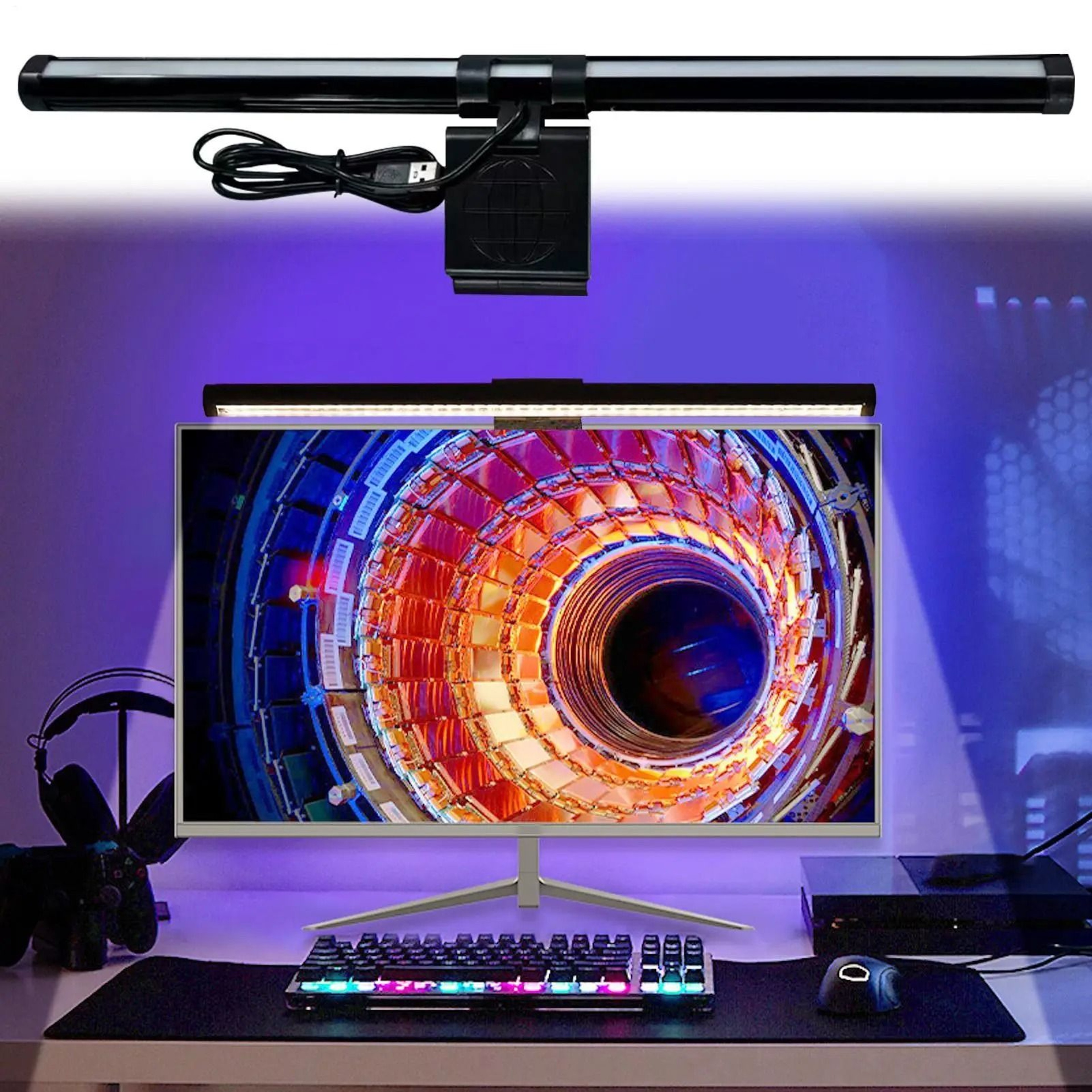 Computer Monitor Lamp 3 Color Adjustable Screen Light Bar Anti Glare Desktop Task Luminaire 4