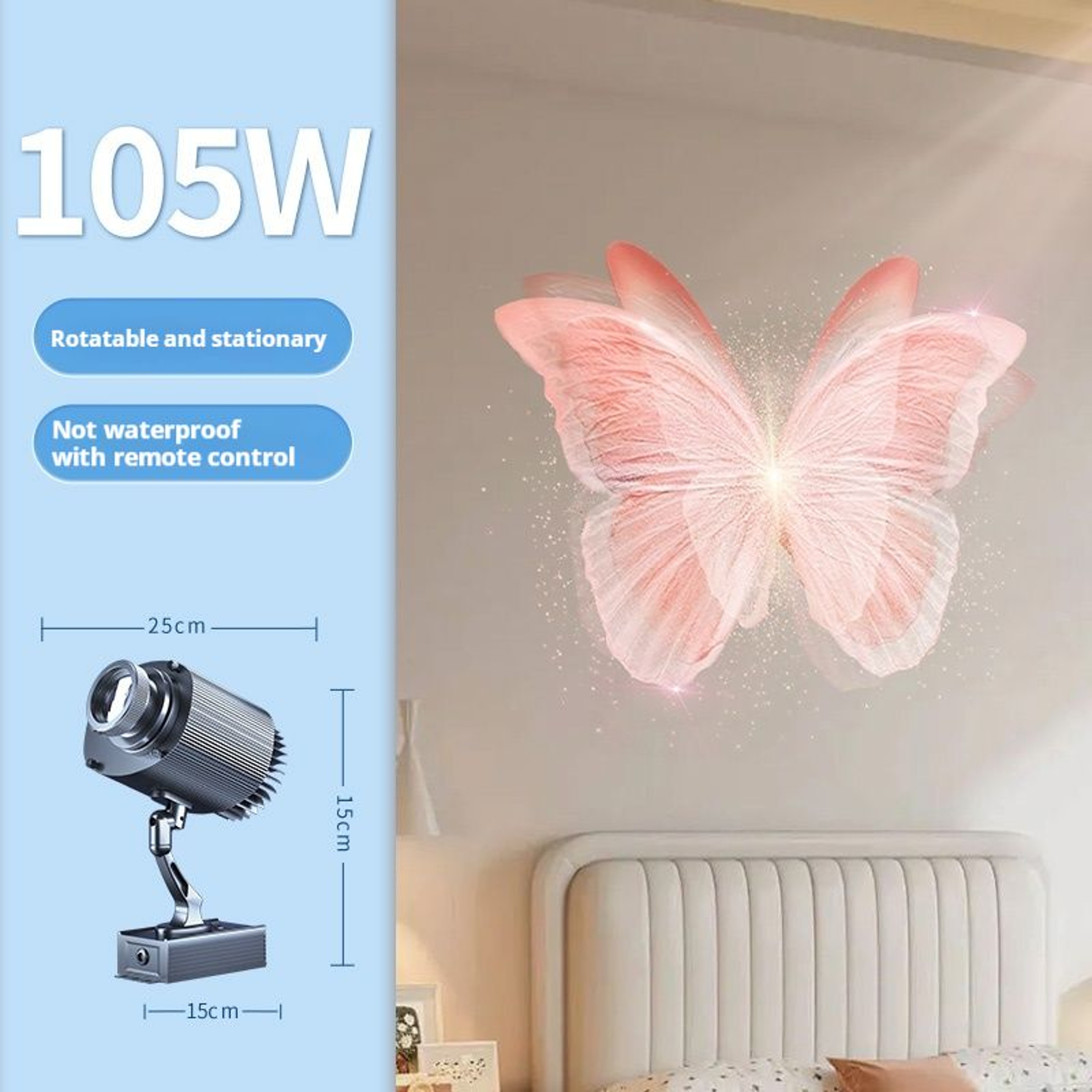 Dream Butterfly Animation Projector Lamp Decorative Pattern Spotlight Creative Effect Luminaire 9