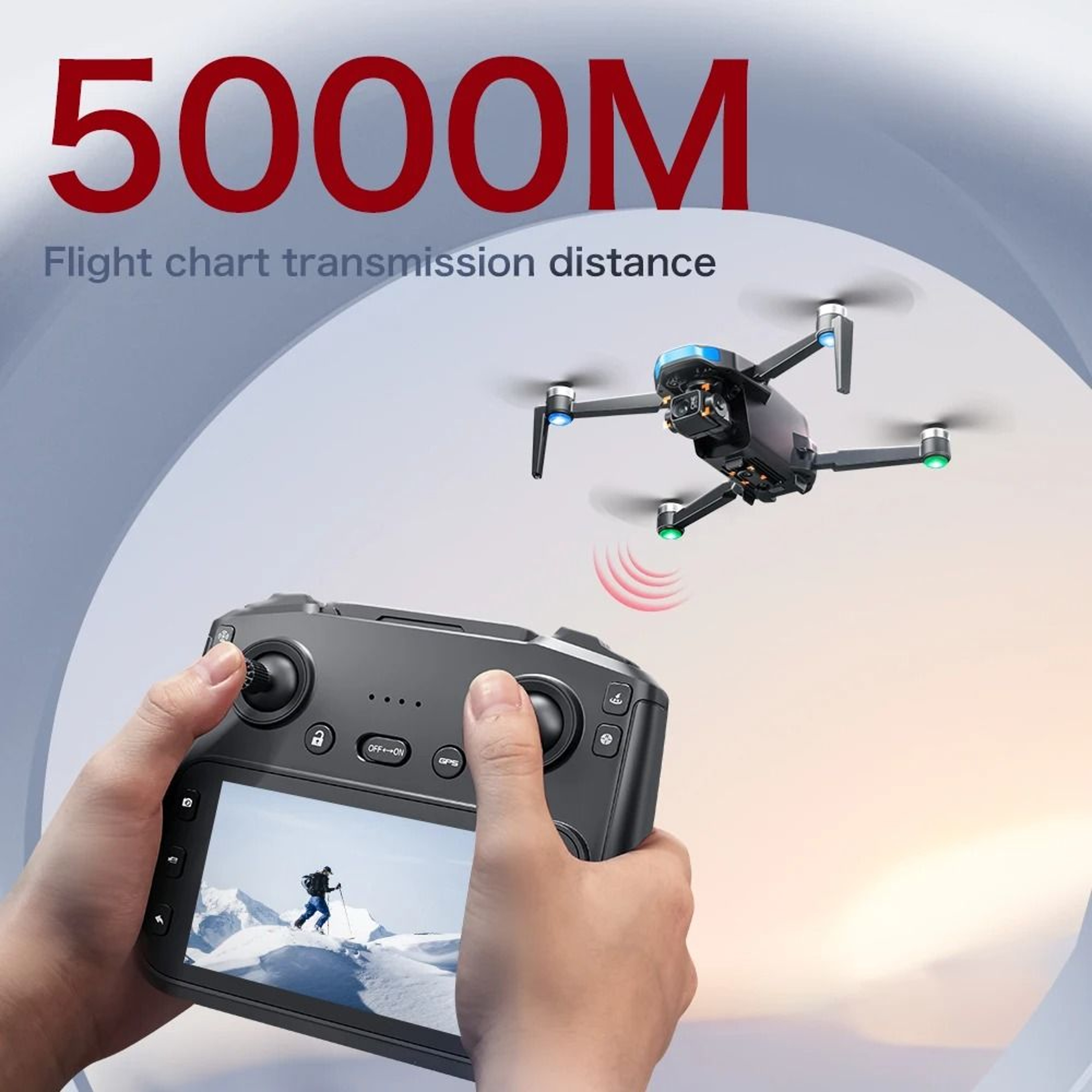 Brushless GPS Drone 4K Camera 3 Axis Gimbal Large Screen Remote Aerial Quadcopter 4