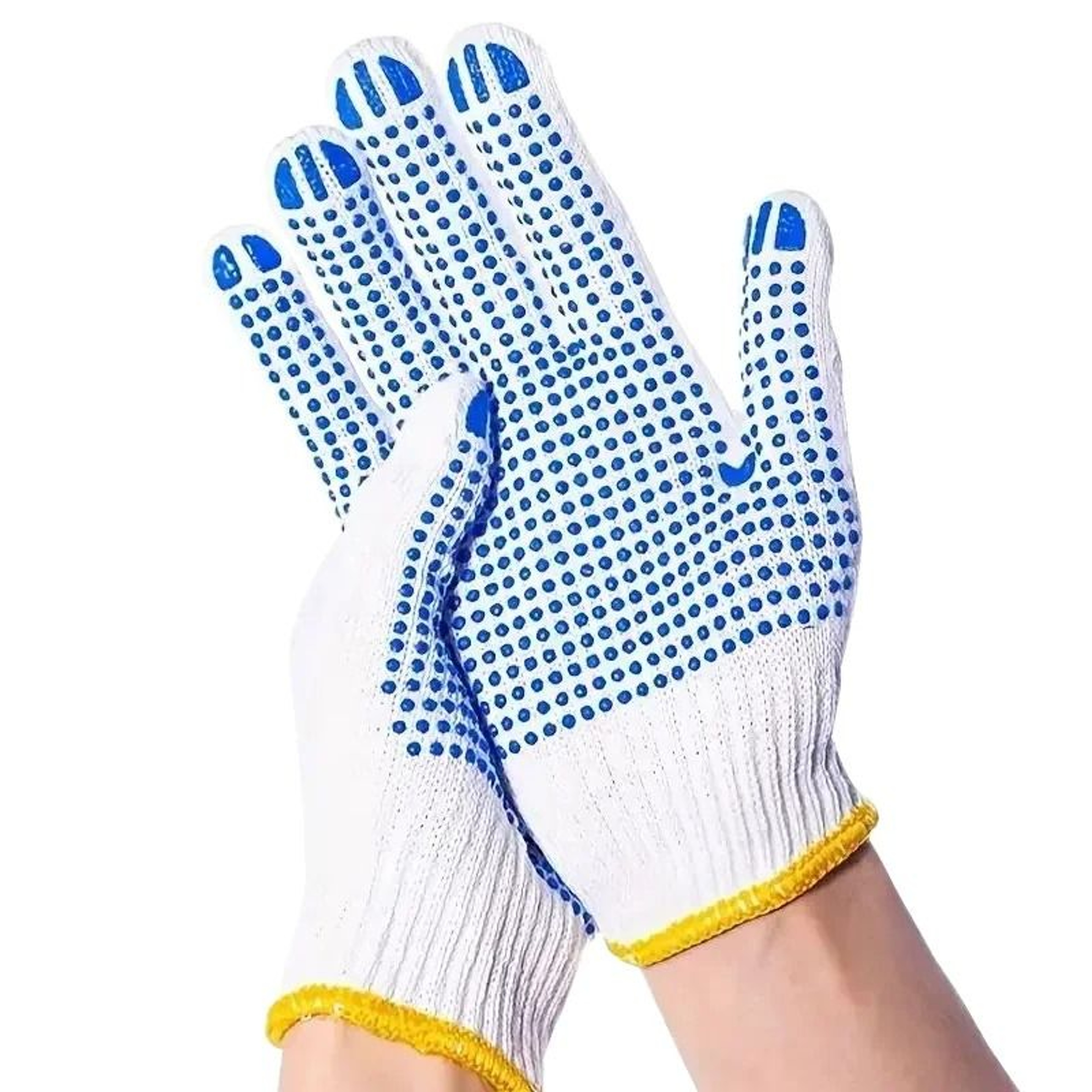 Anti Slip Wear Resistant Construction Work Gloves Elastic Rubber Dot Grip 30 Pairs Bulk Pack 3