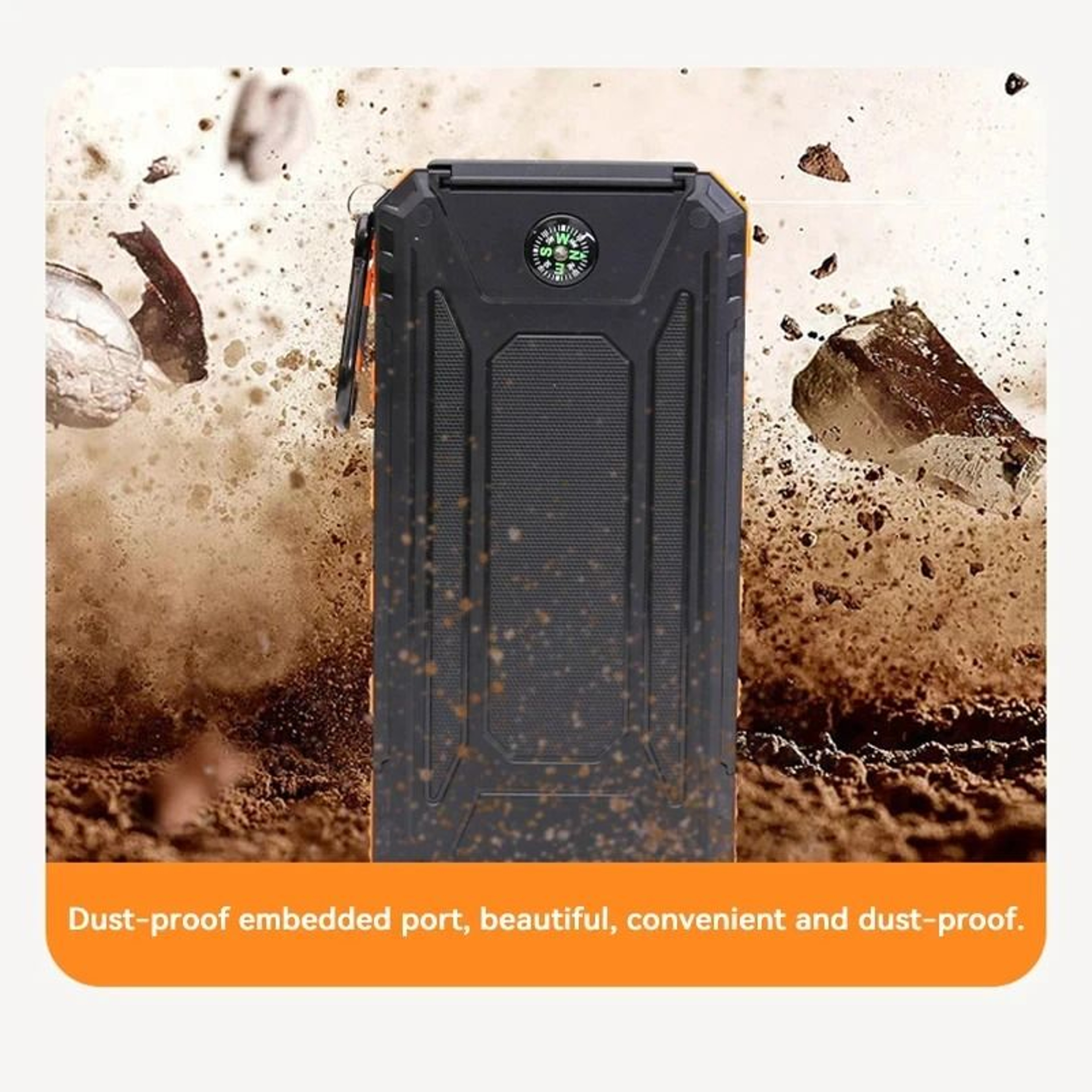 High Capacity Solar Power Bank Fast Charging Waterproof External Battery Backup 1