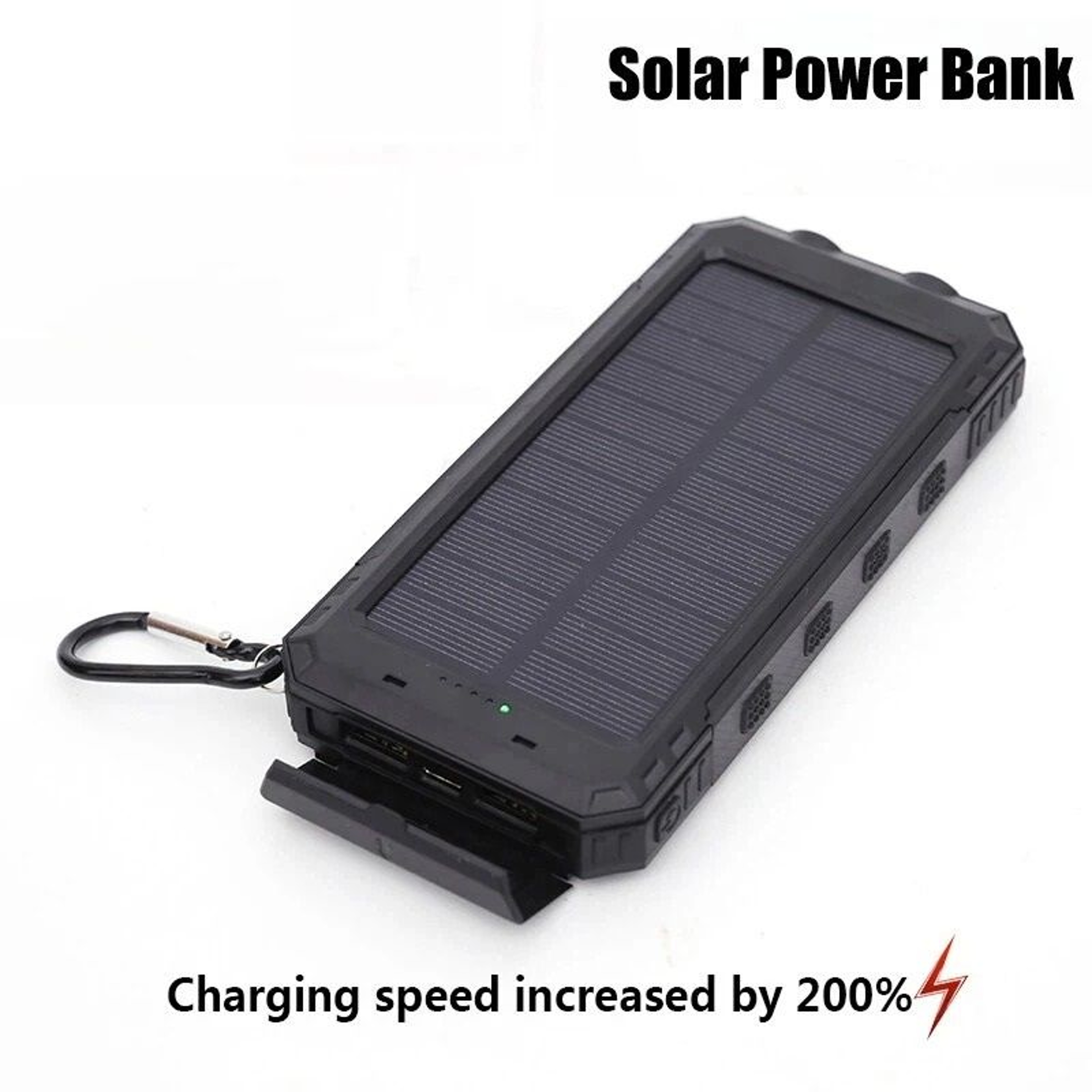 High Capacity Solar Power Bank Fast Charging Waterproof External Battery Backup 7