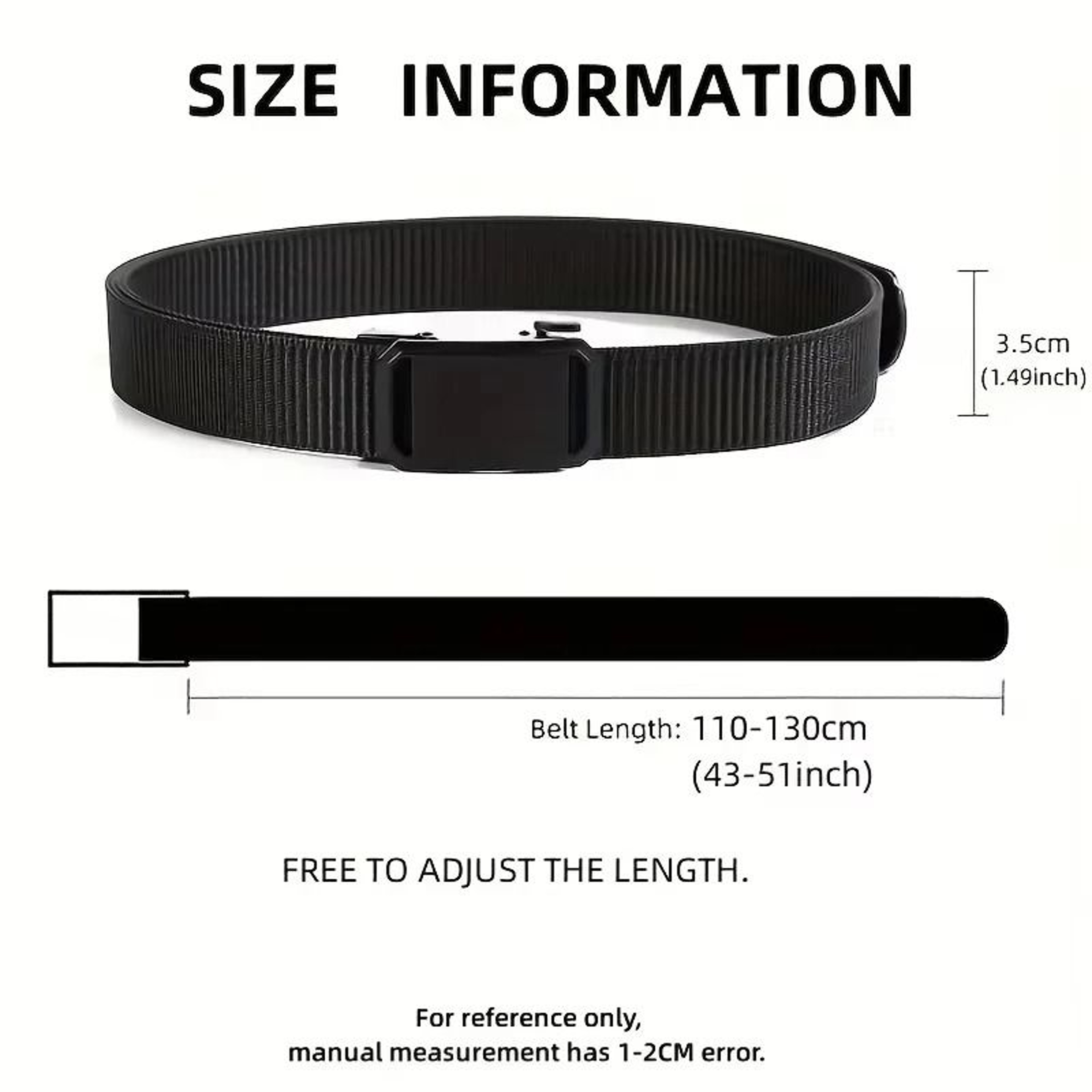 Heavy Duty Canvas Tactical Waist Belt Automatic Lock Buckle Outdoor Workwear Strap 2