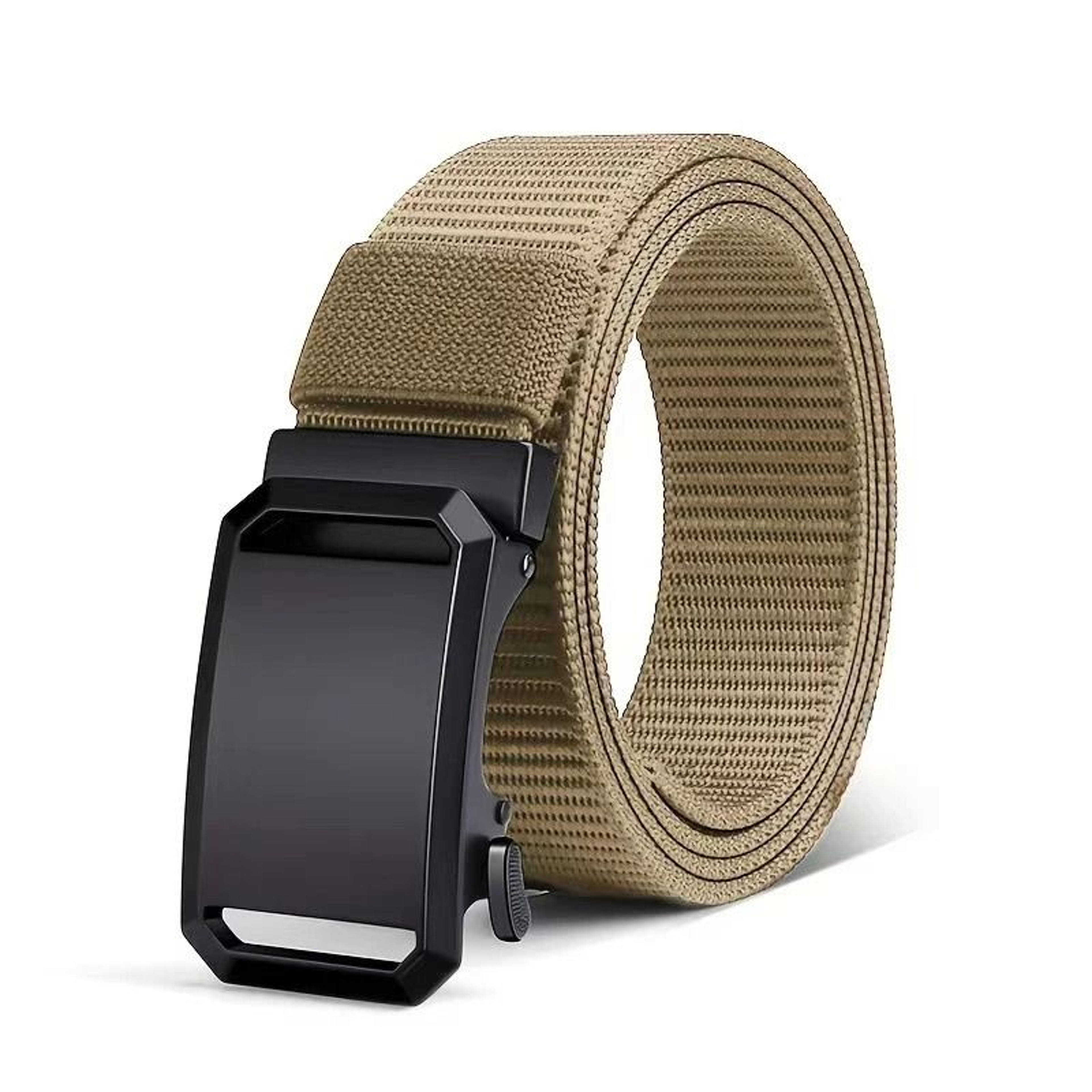 Heavy Duty Canvas Tactical Waist Belt Automatic Lock Buckle Outdoor Workwear Strap 10