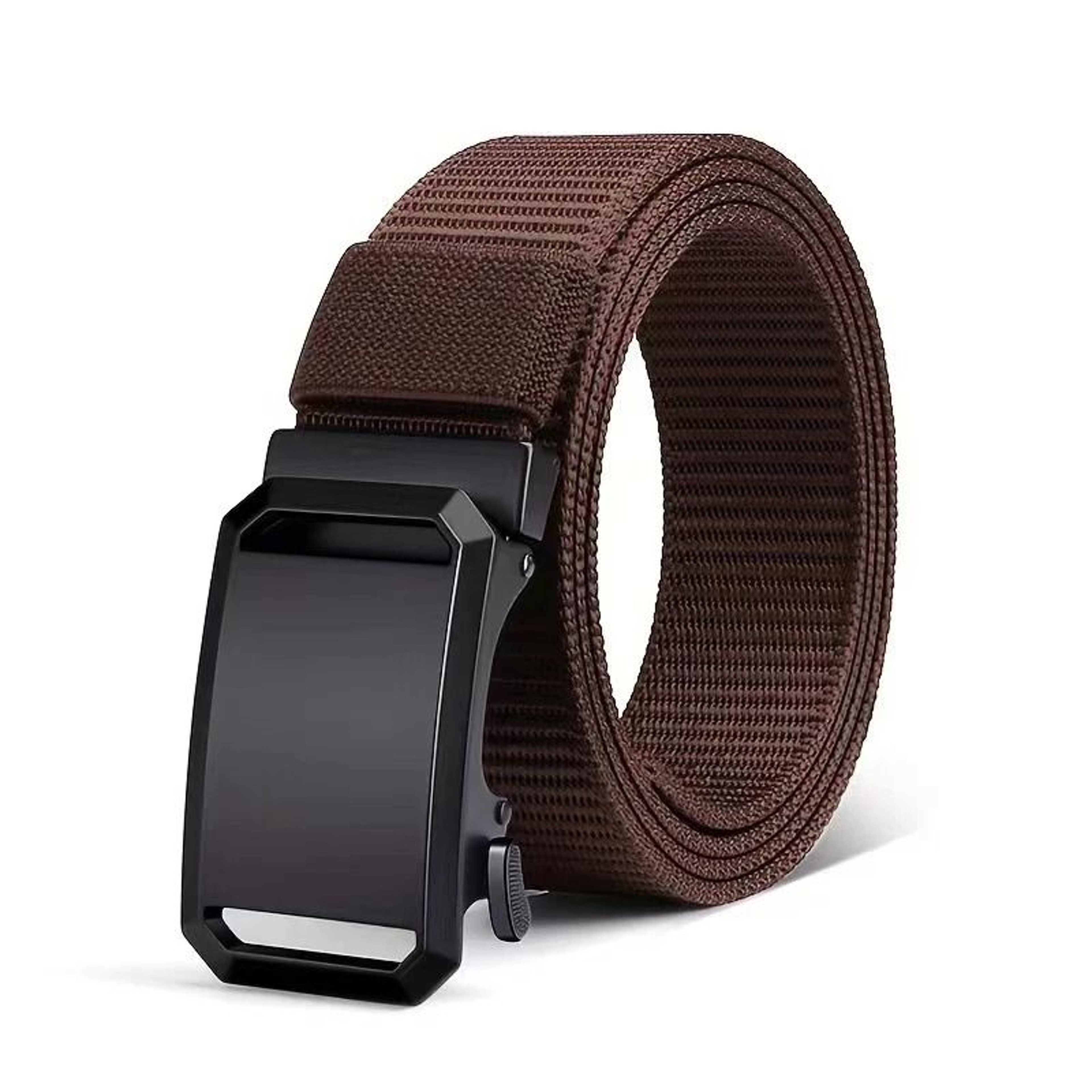 Heavy Duty Canvas Tactical Waist Belt Automatic Lock Buckle Outdoor Workwear Strap 11