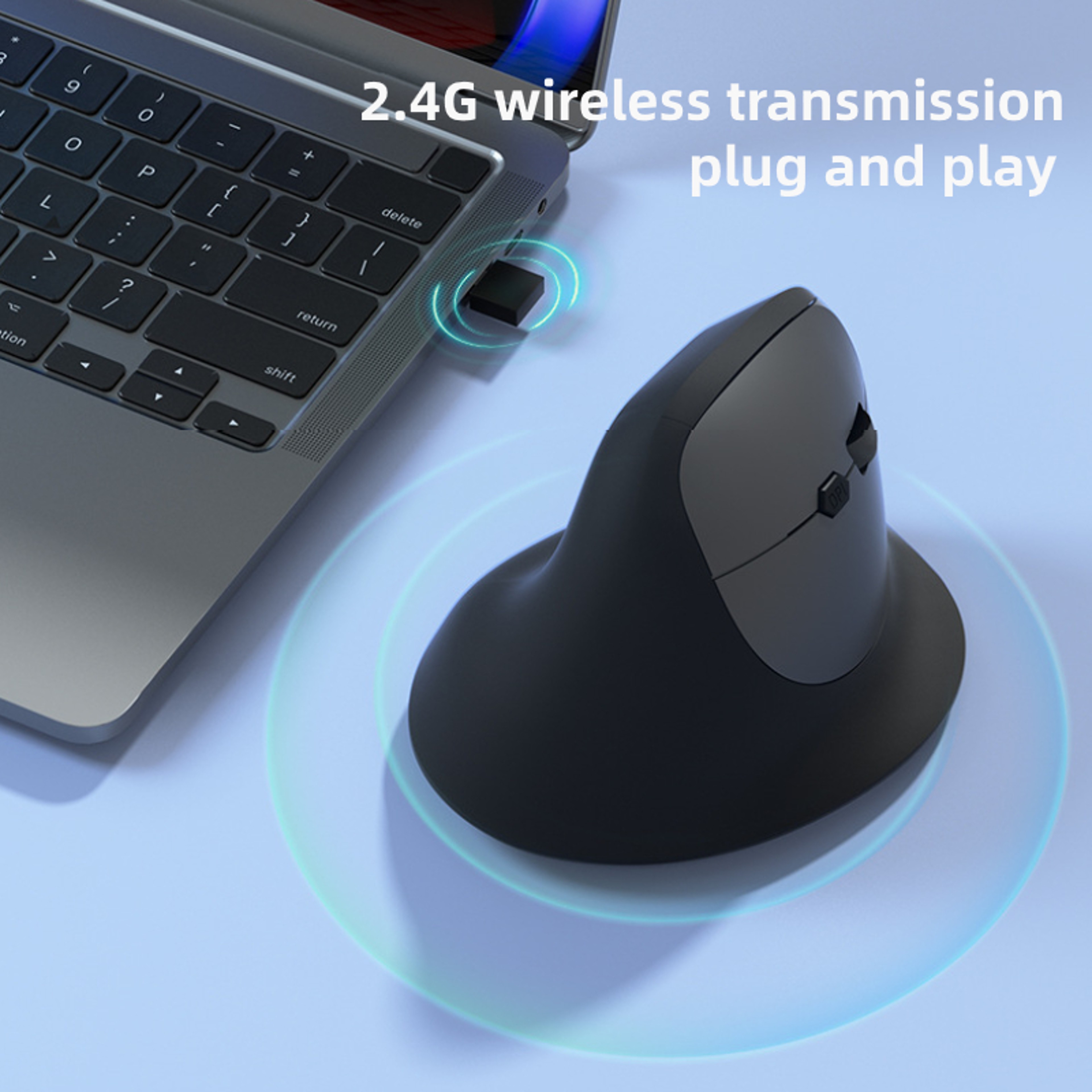 Ergonomic Vertical Wireless Mouse Bluetooth Adjustable DPI Comfort Mouse 4