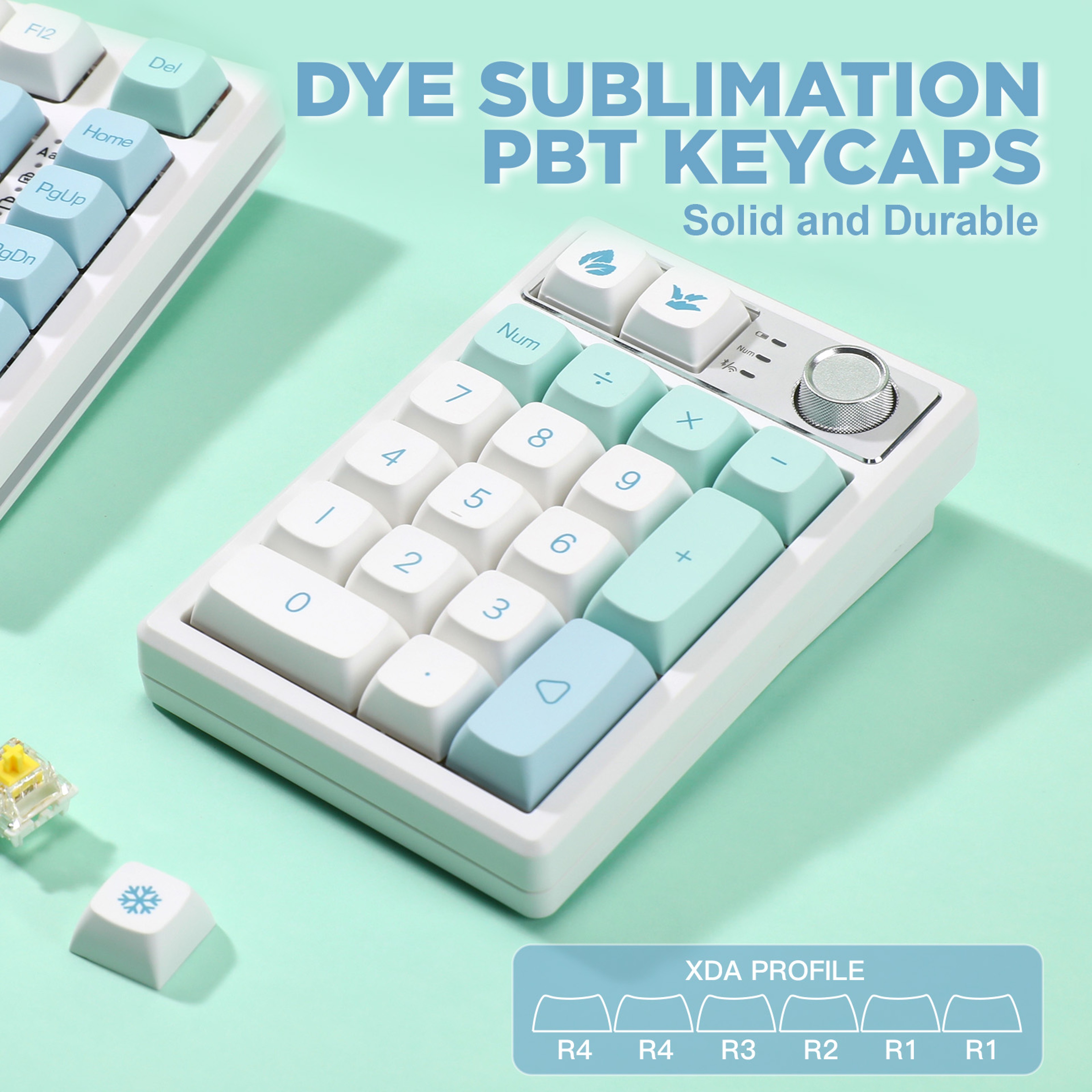 Wireless Mechanical Numpad With Knob RGB Hot Swappable Keypad 3