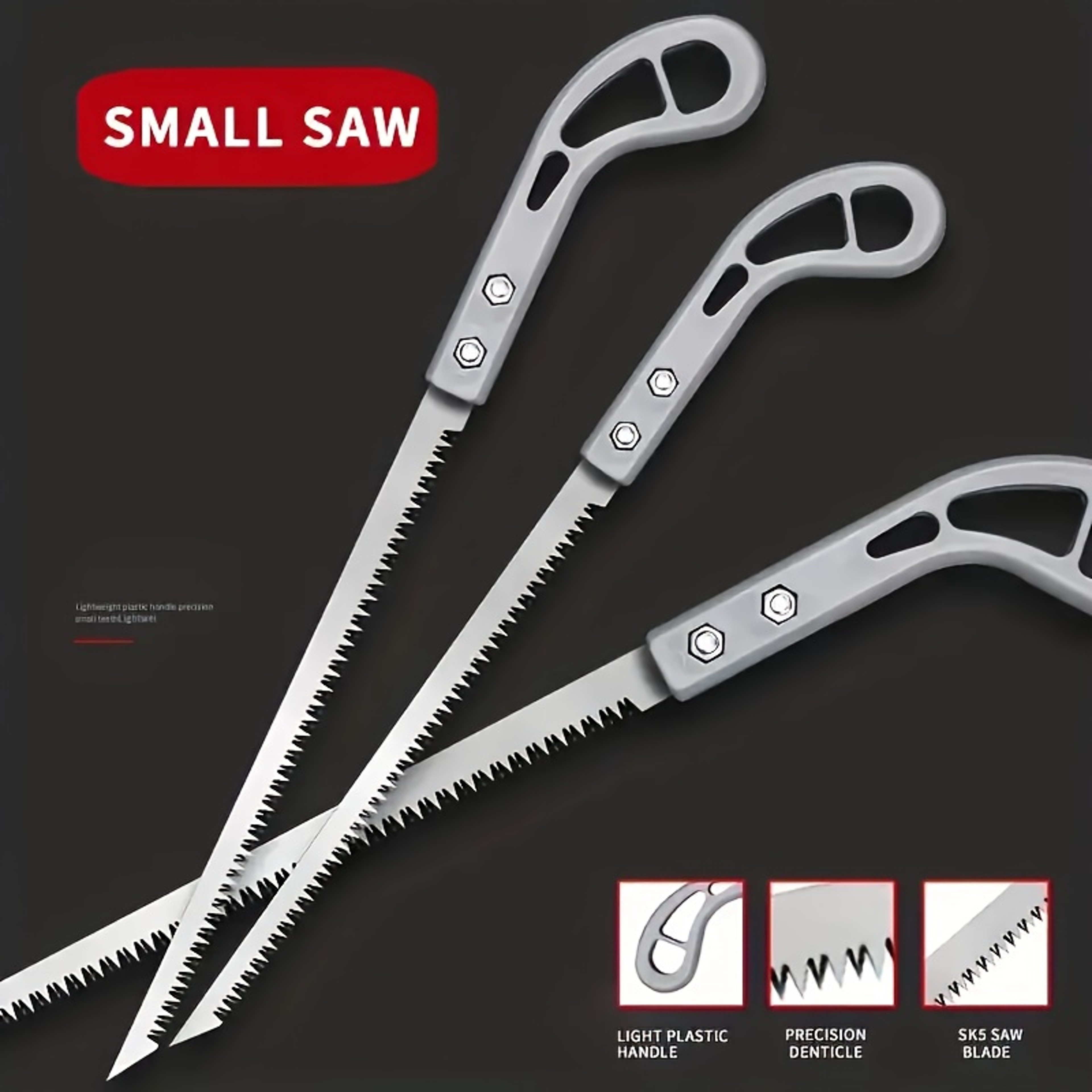 Steel Hand Saw With Wooden Handle For Woodworking Garden Cutting 3