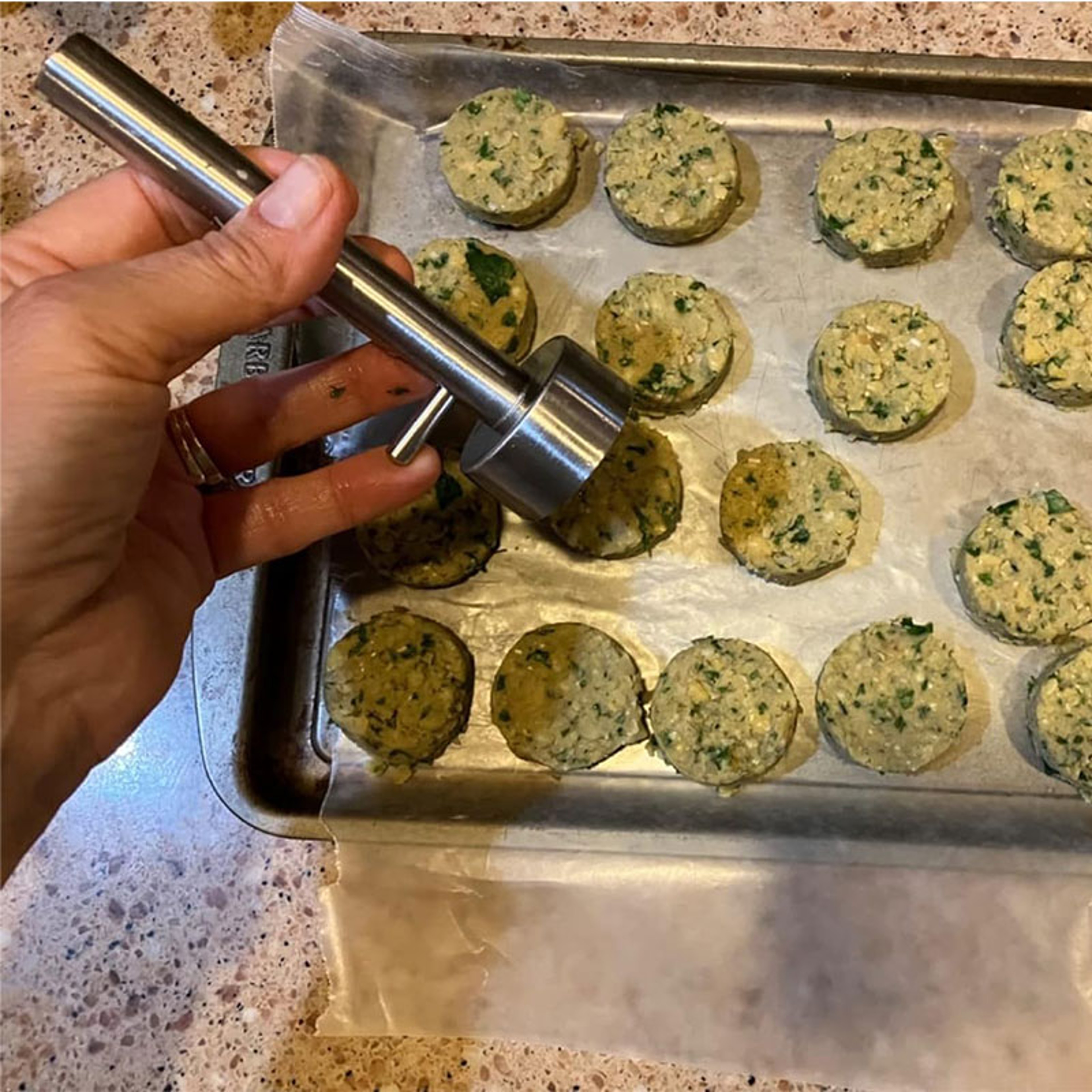 Stainless Steel Falafel Maker Scoop And Meatball Shaping Tool 5
