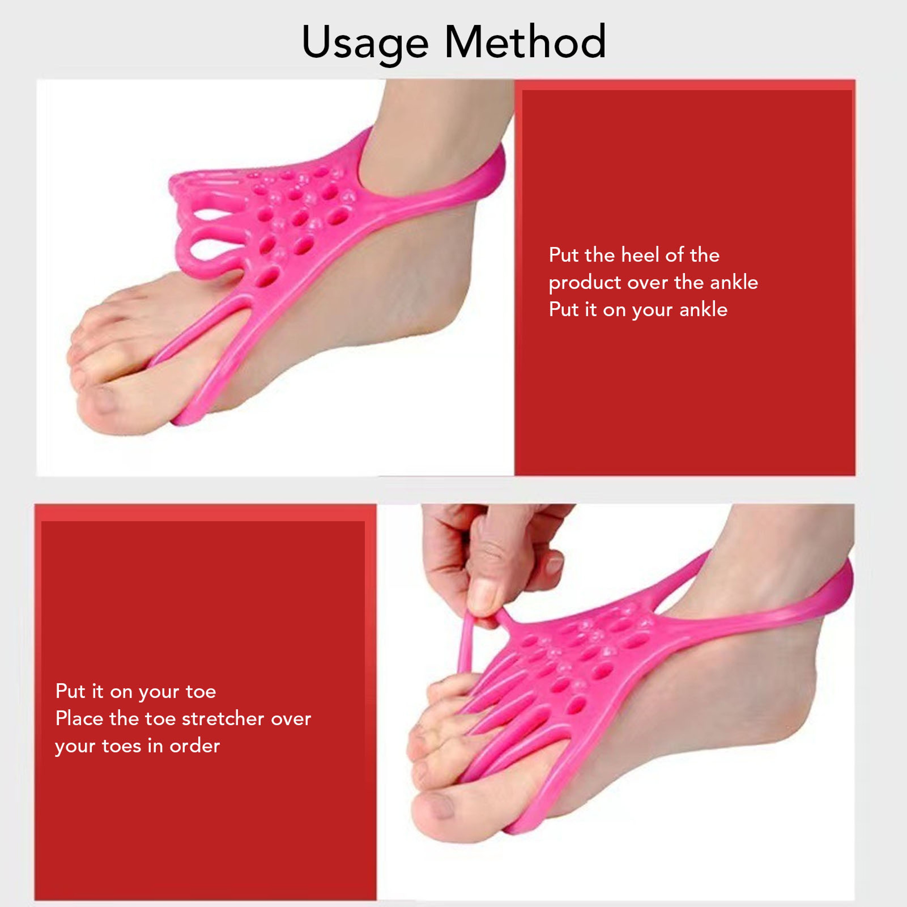 TPR Toe Separator Stretcher Foot Massage And Toe Stretching Band For Fitness 4