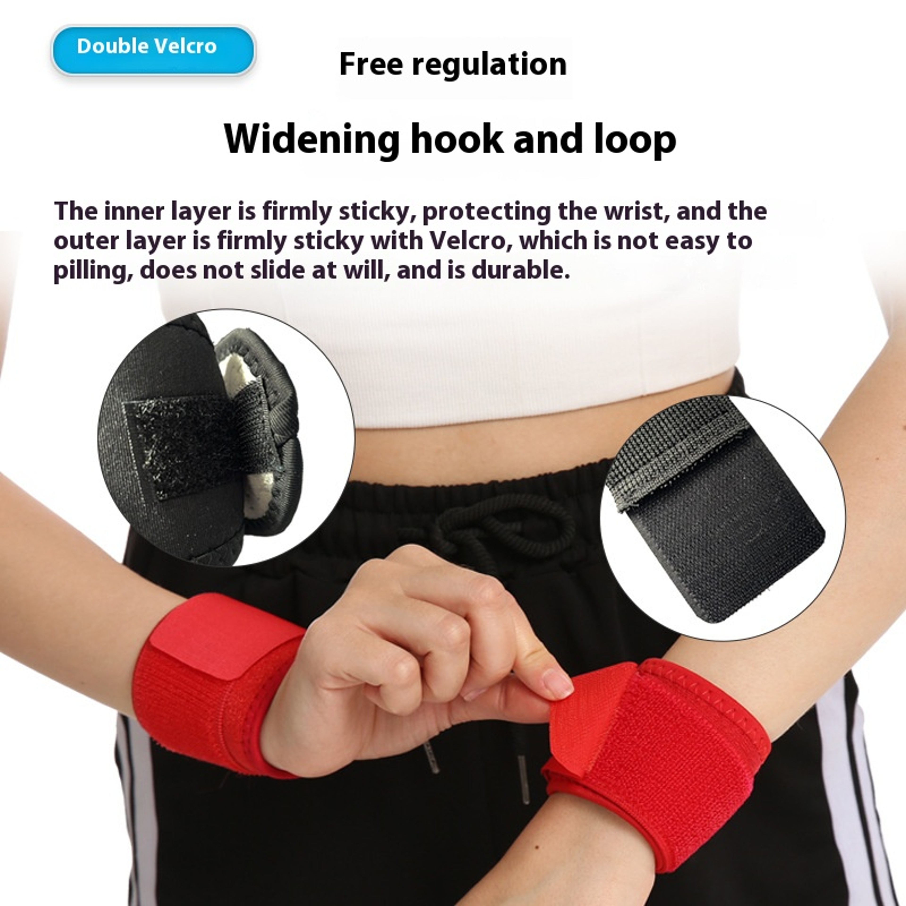 Adjustable Elastic Wrist Support Wrap For Fitness Basketball Badminton 4
