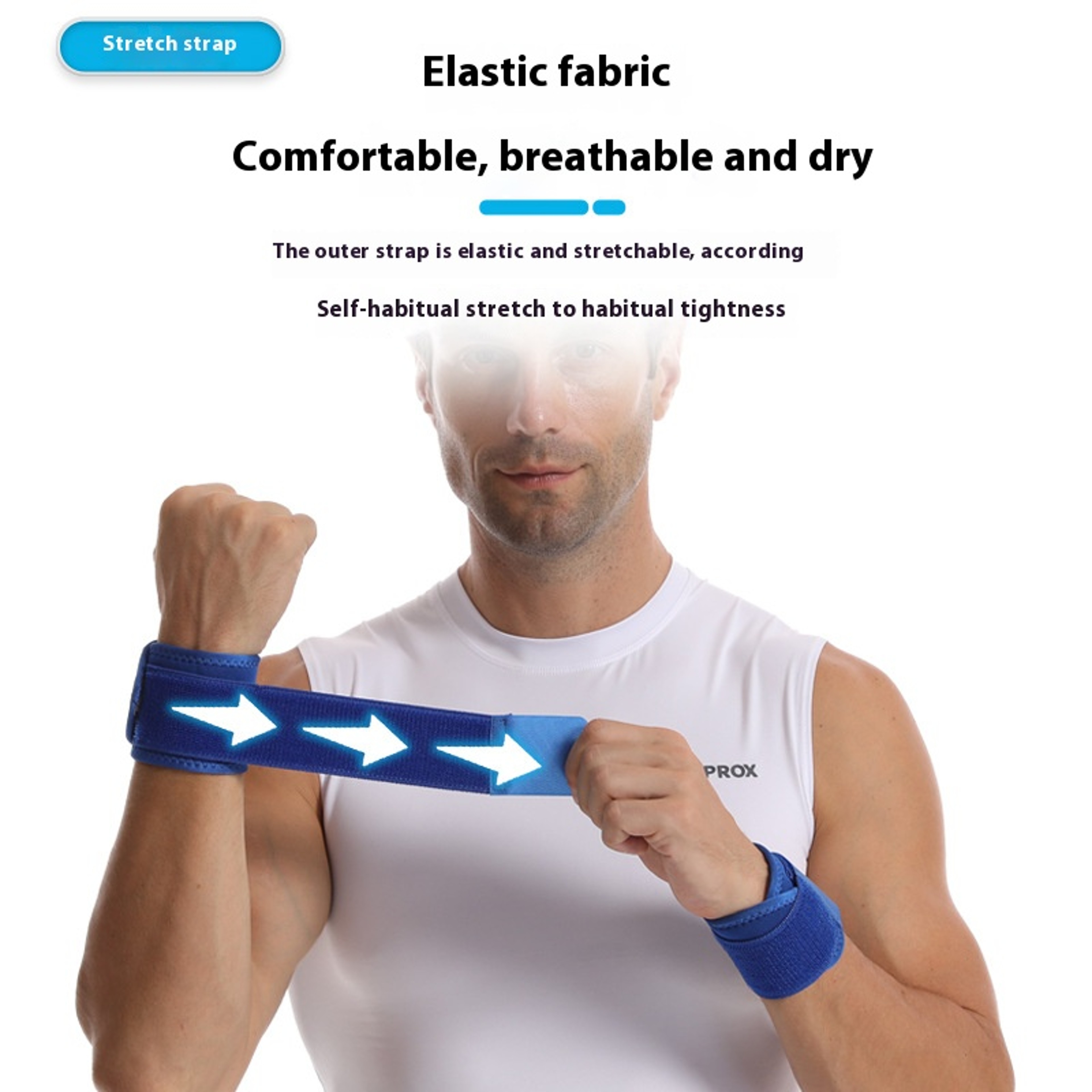 Adjustable Elastic Wrist Support Wrap For Fitness Basketball Badminton 3