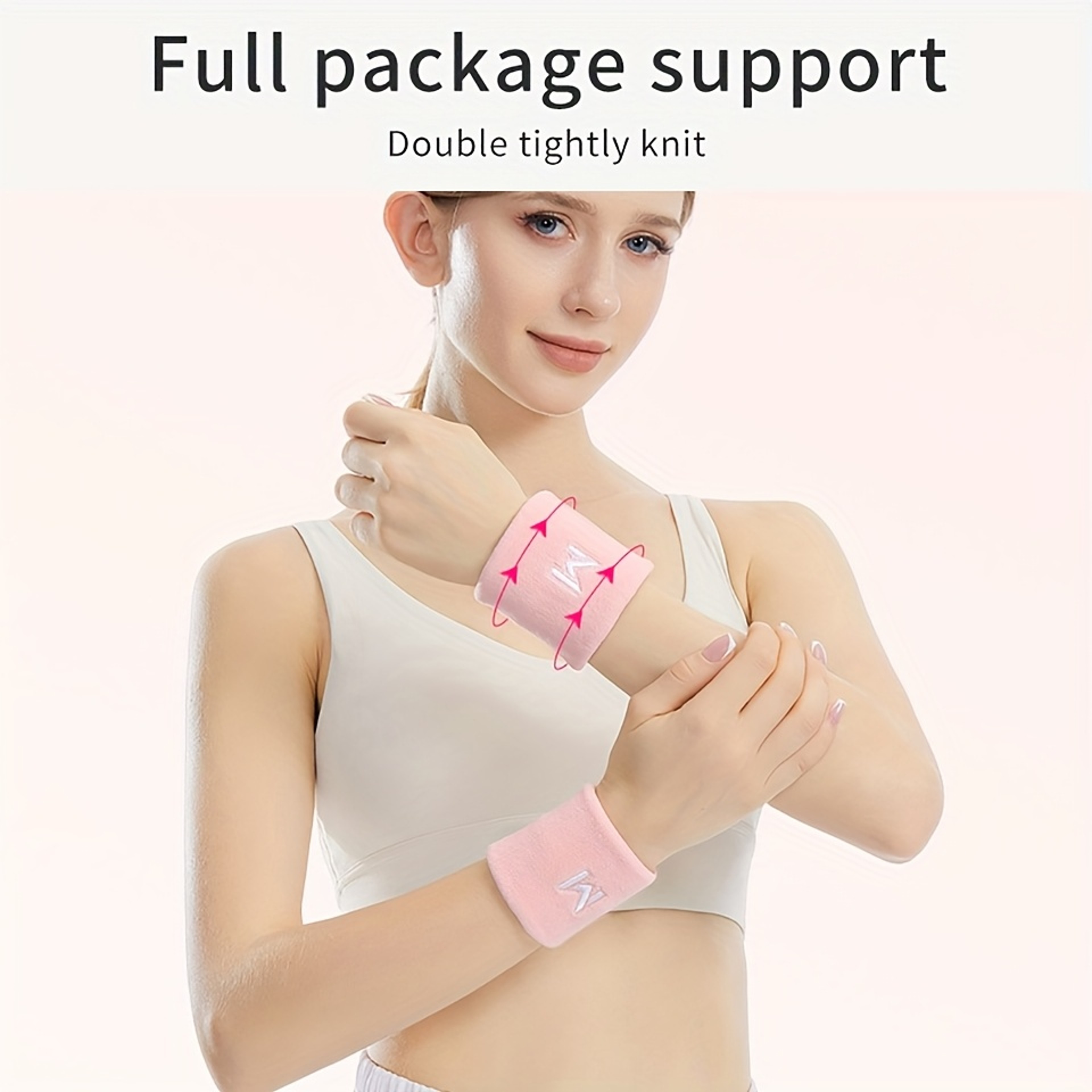 Sports Wristbands Sweat Absorbing Breathable Basketball Fitness Wrist Sleeves – view 3