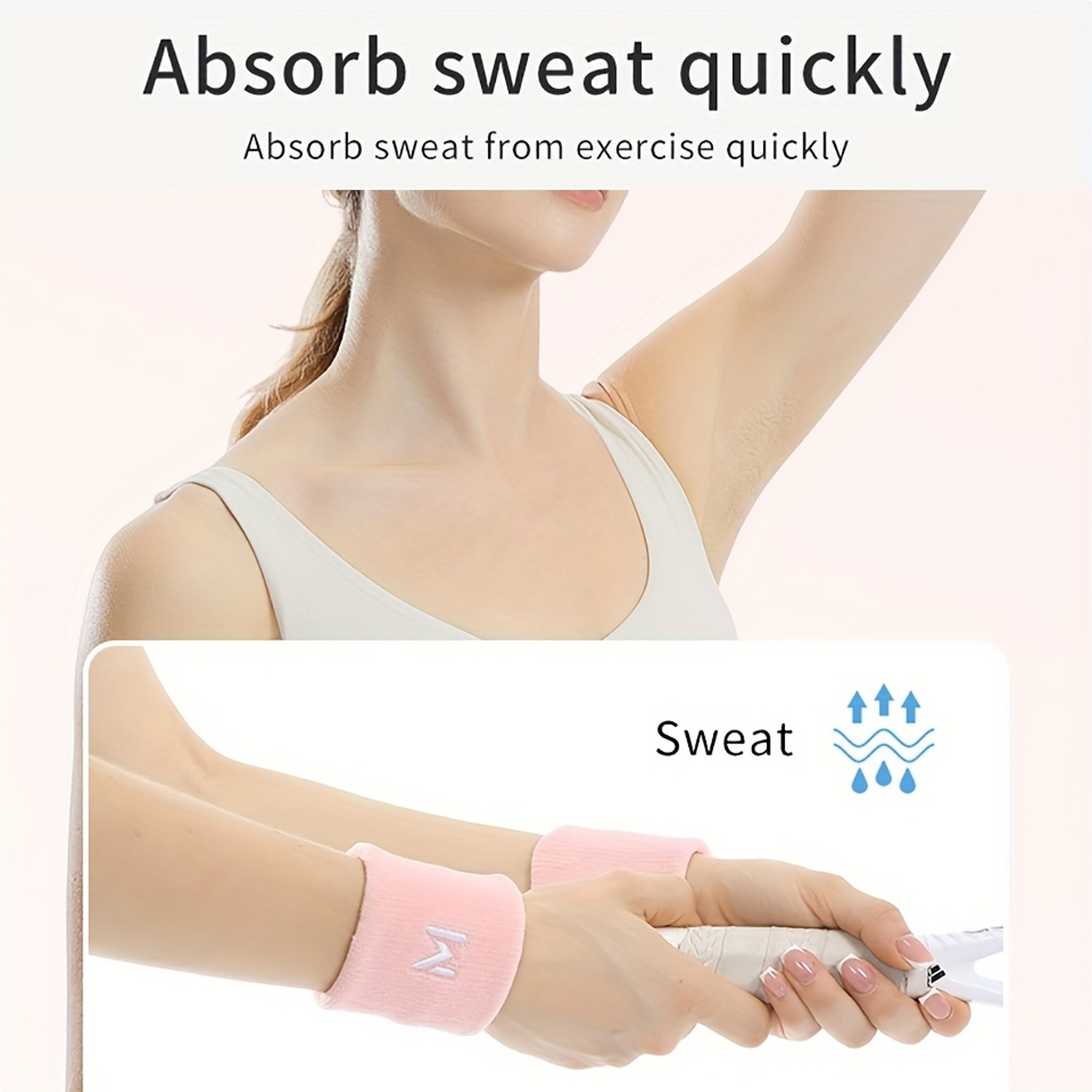 Sports Wristbands Sweat Absorbing Breathable Basketball Fitness Wrist Sleeves – view 6