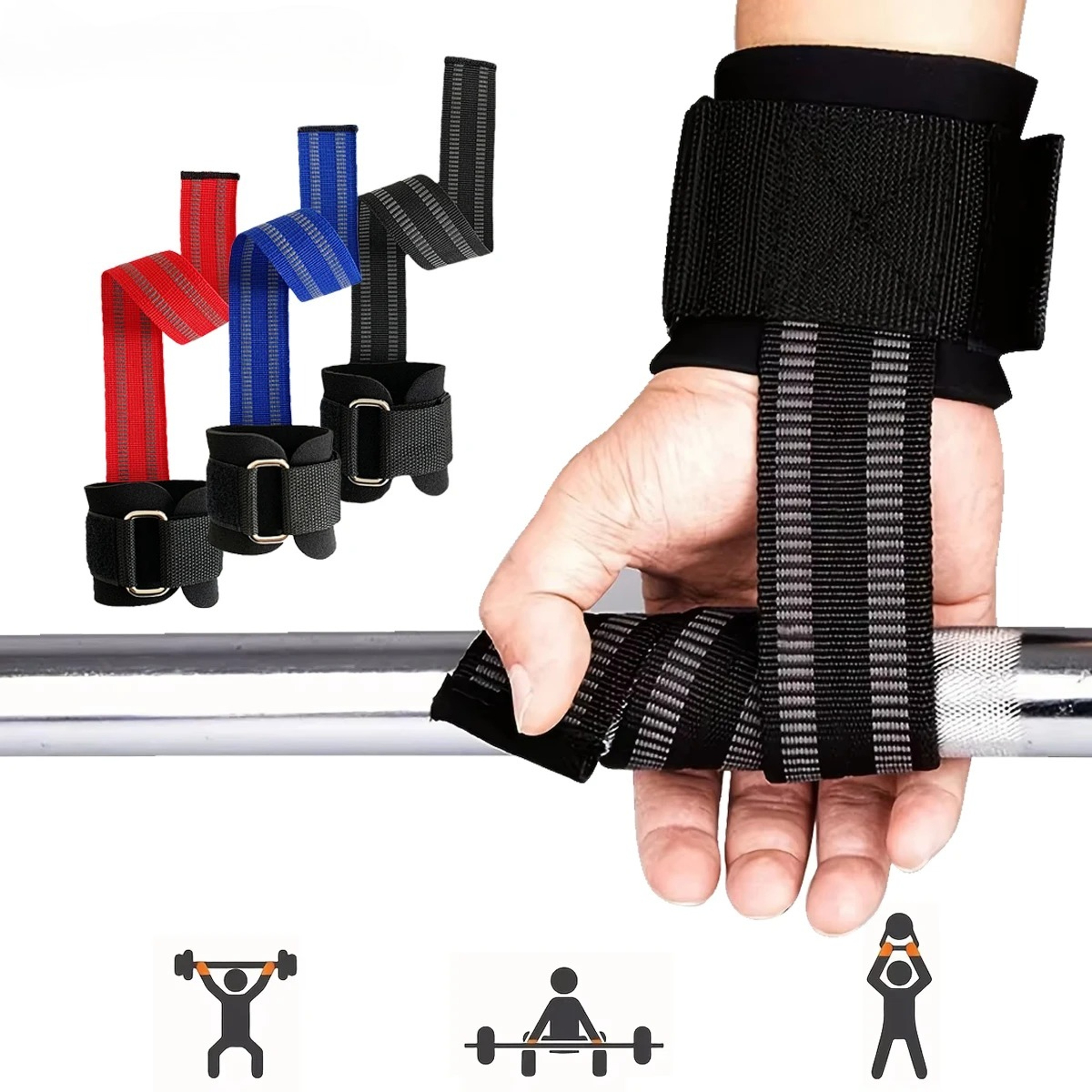 Heavy Duty Lifting Straps Weightlifting Wrist Straps For Deadlifts And Strength Training 3