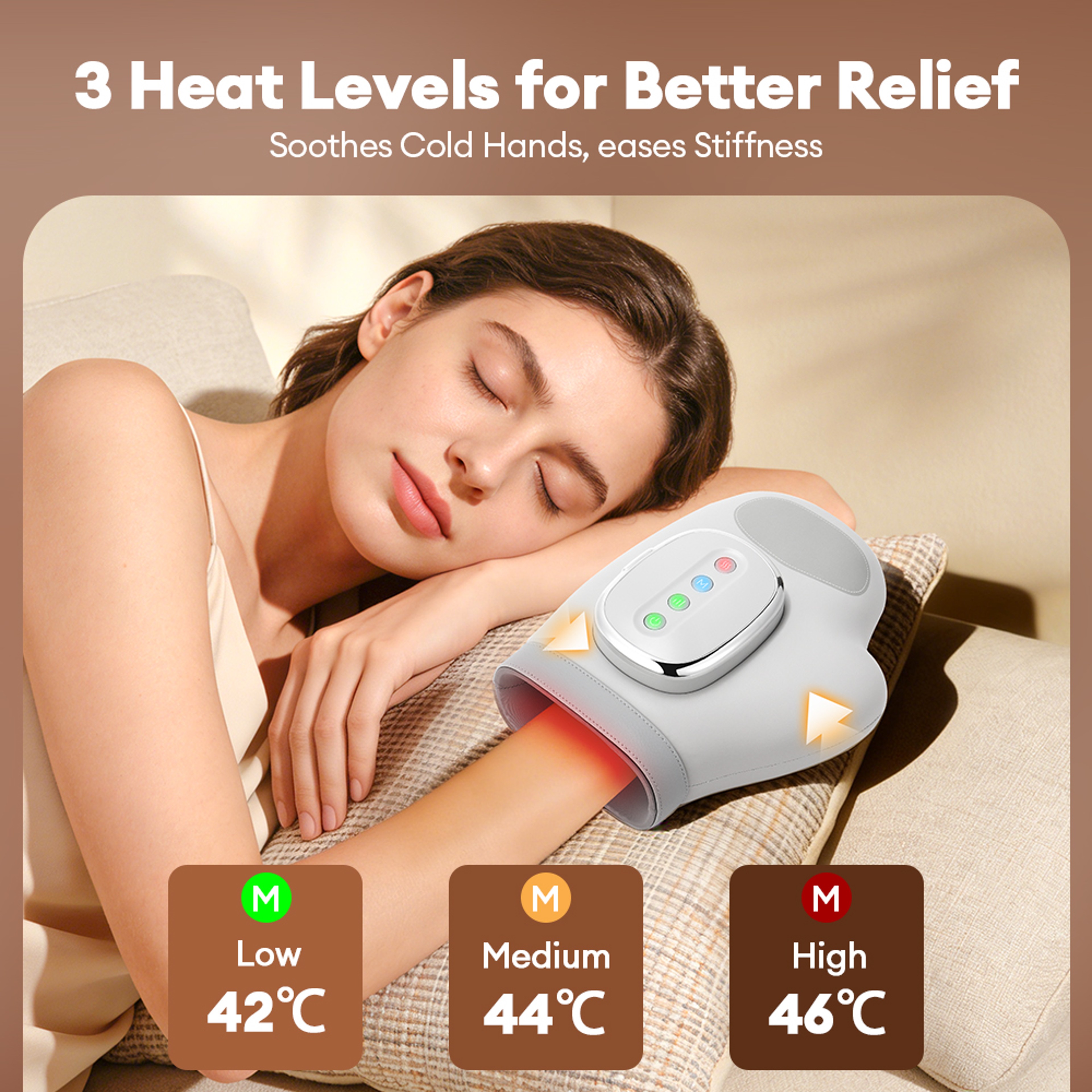Electric Hand Massager Air Compression Finger Palm Massage Glove 1