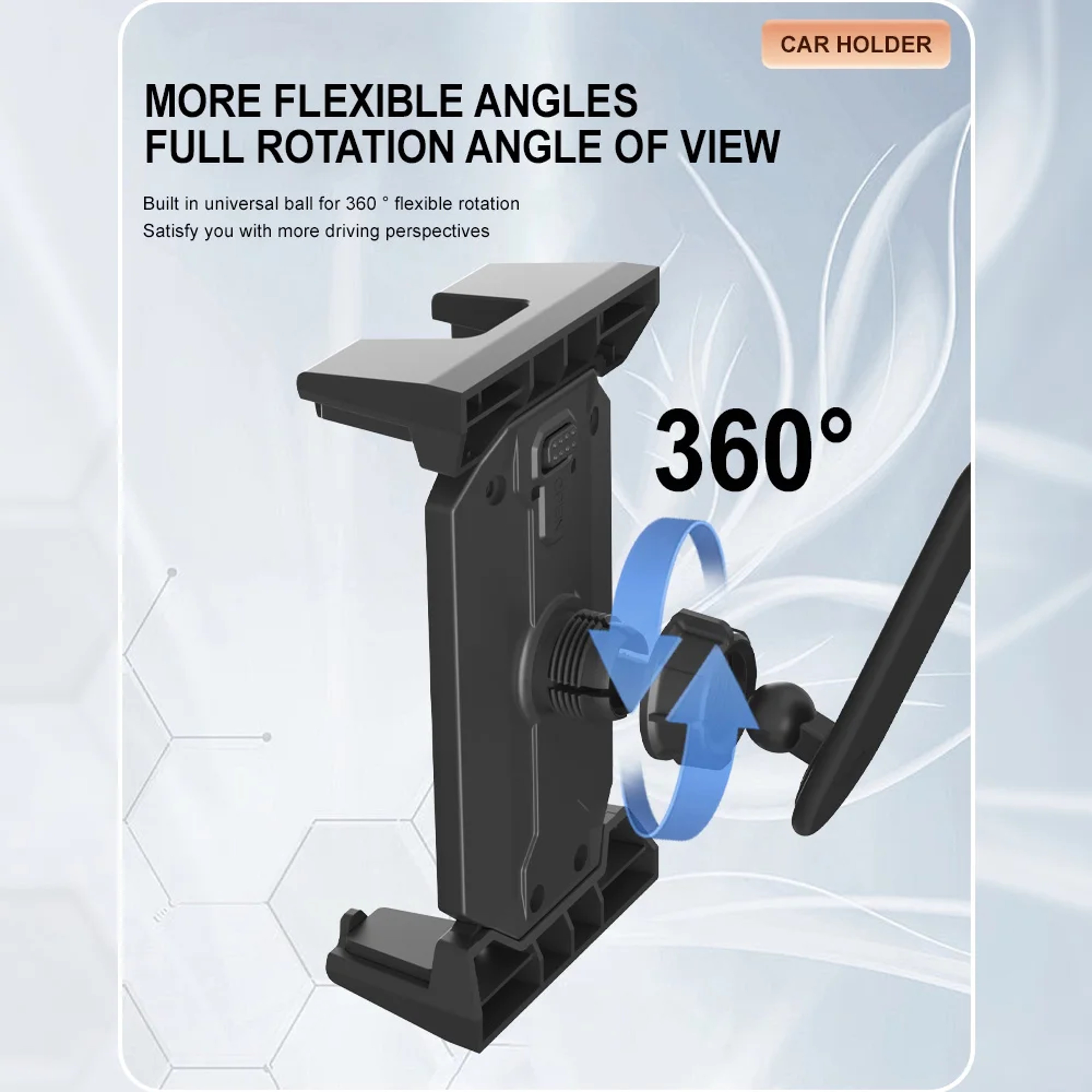 Foldable Car Tablet Mount Universal Dashboard Center Console Holder 6