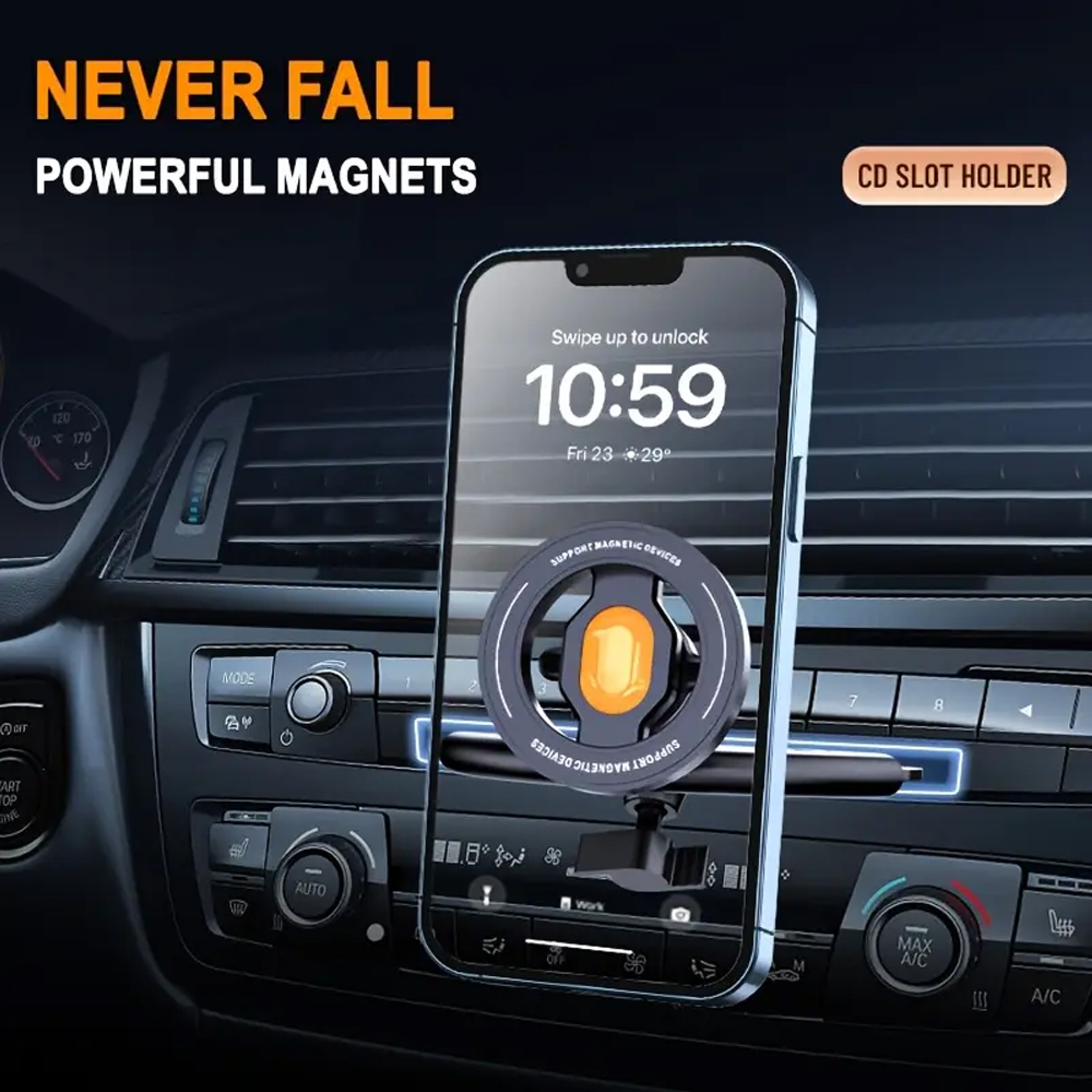 MagSafe Magnetic CD Slot Car Phone Mount Universal Hands Free Holder 5