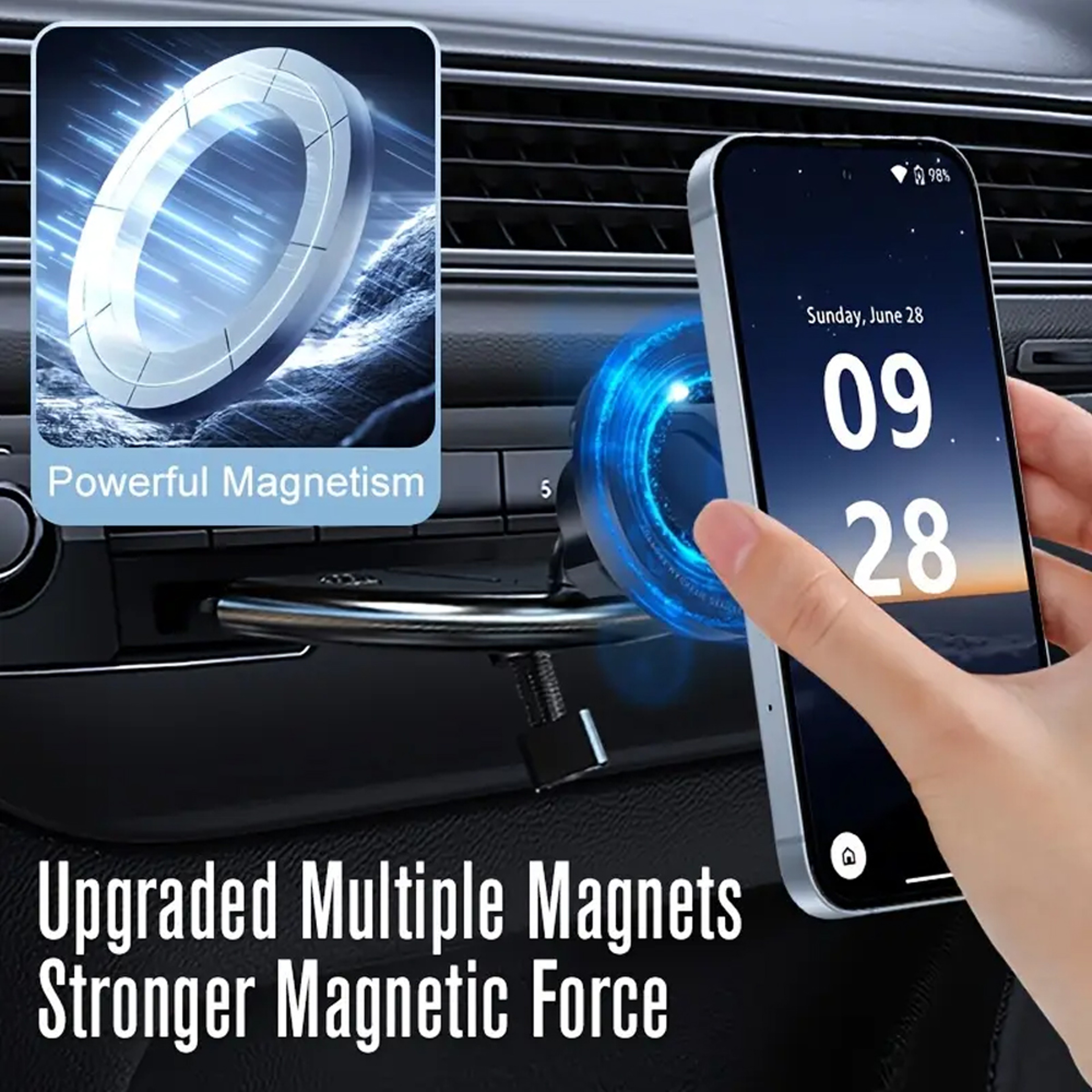 MagSafe Magnetic CD Slot Car Phone Mount Universal Hands Free Holder 7