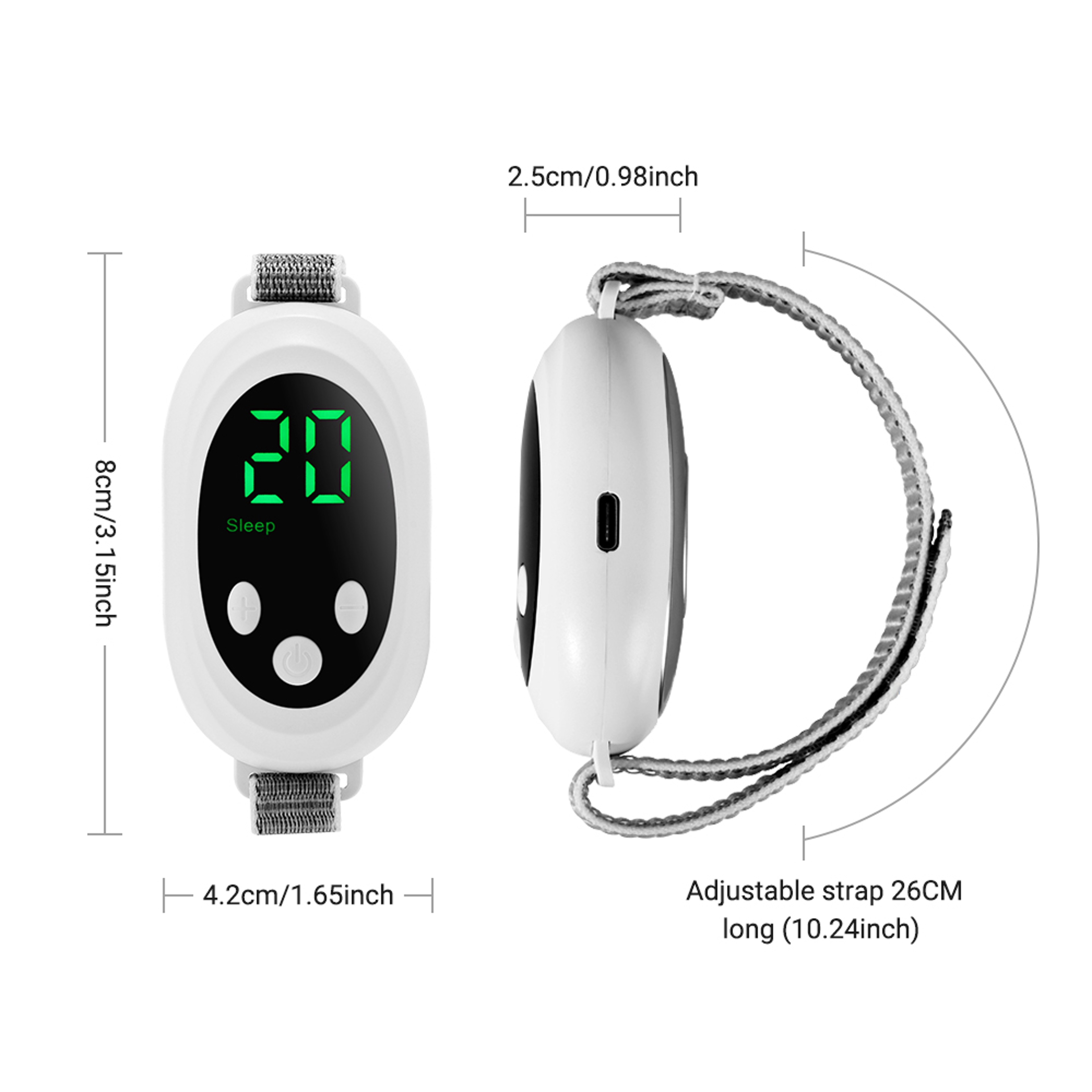 Rechargeable Sleep Aid Headband Portable Head Massager With LED Display 8
