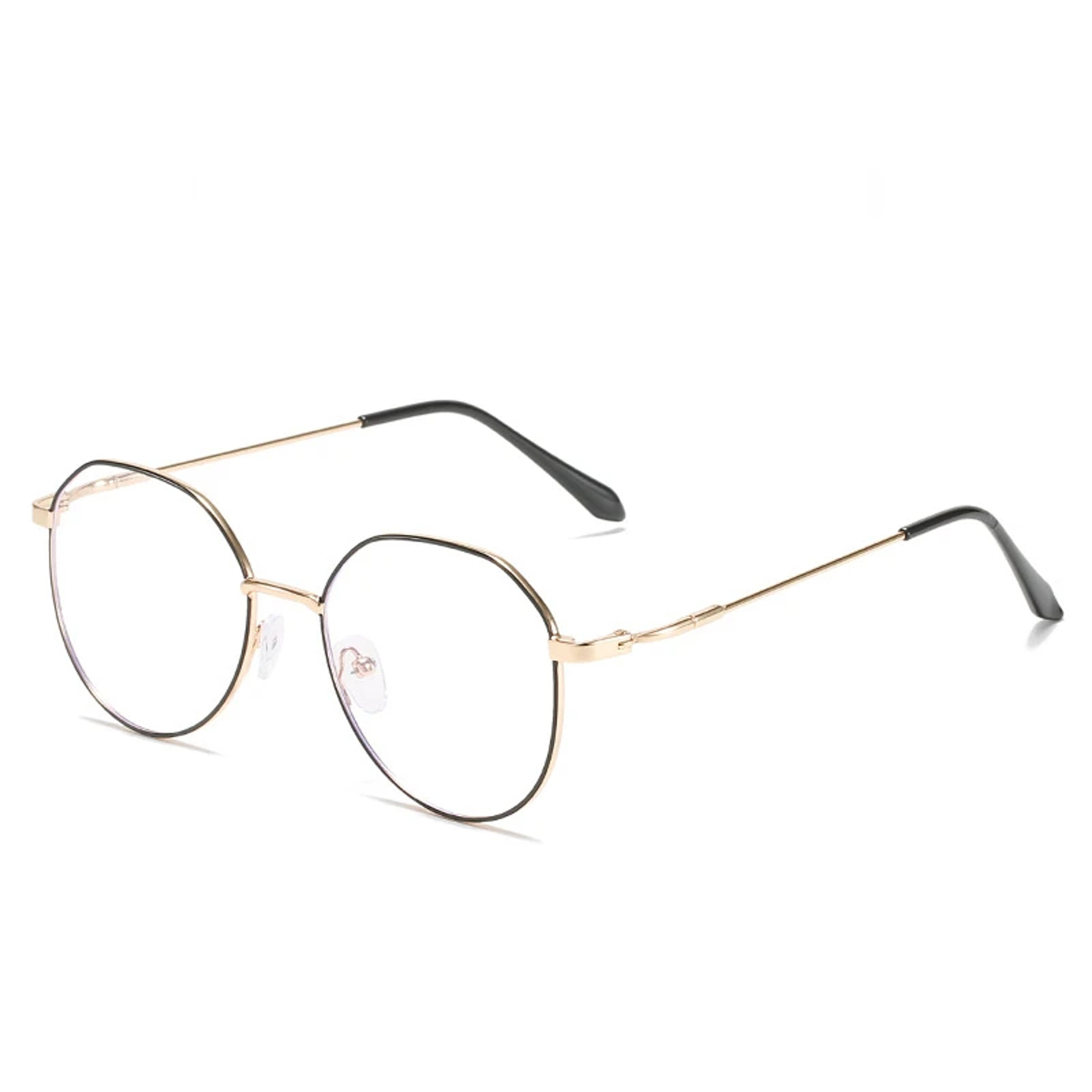 Classic Metal Blue Light Glasses Unisex Round Square Computer Eyeglasses 7