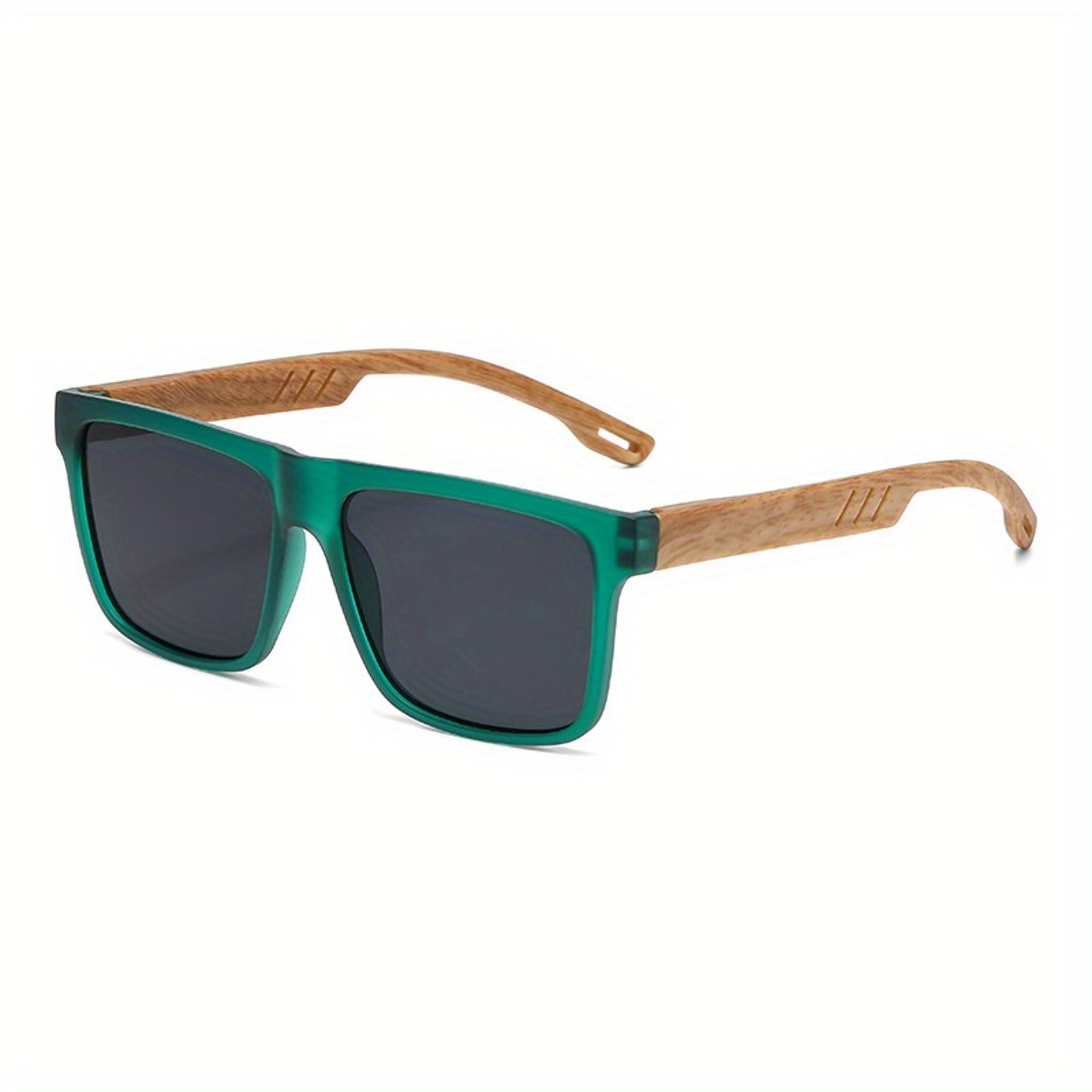 Retro Walnut Polarized Square Sunglasses Lightweight Unisex Driving Eyewear 1