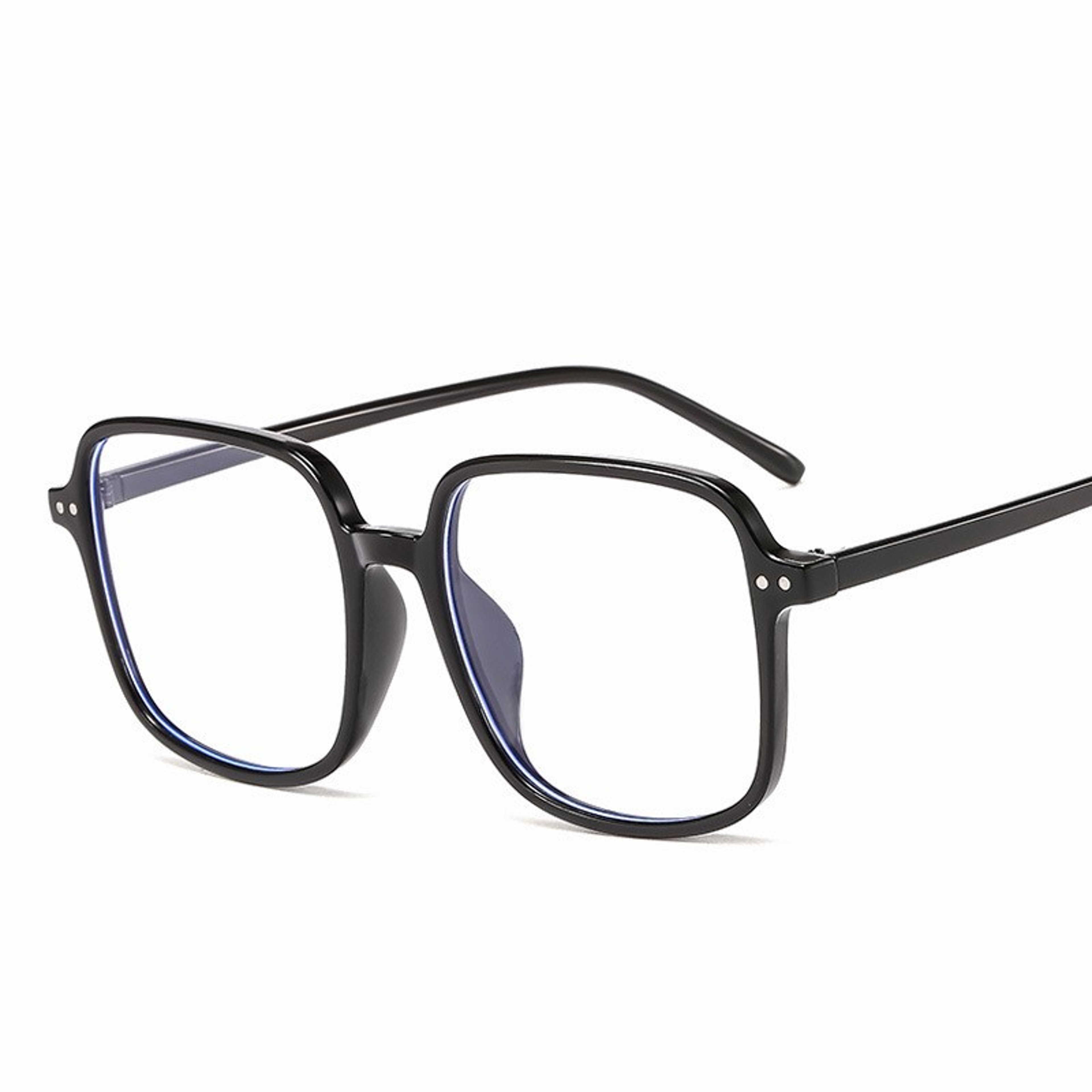 Oversized Square Blue Light Glasses Vintage Unisex Computer Eyewear 1