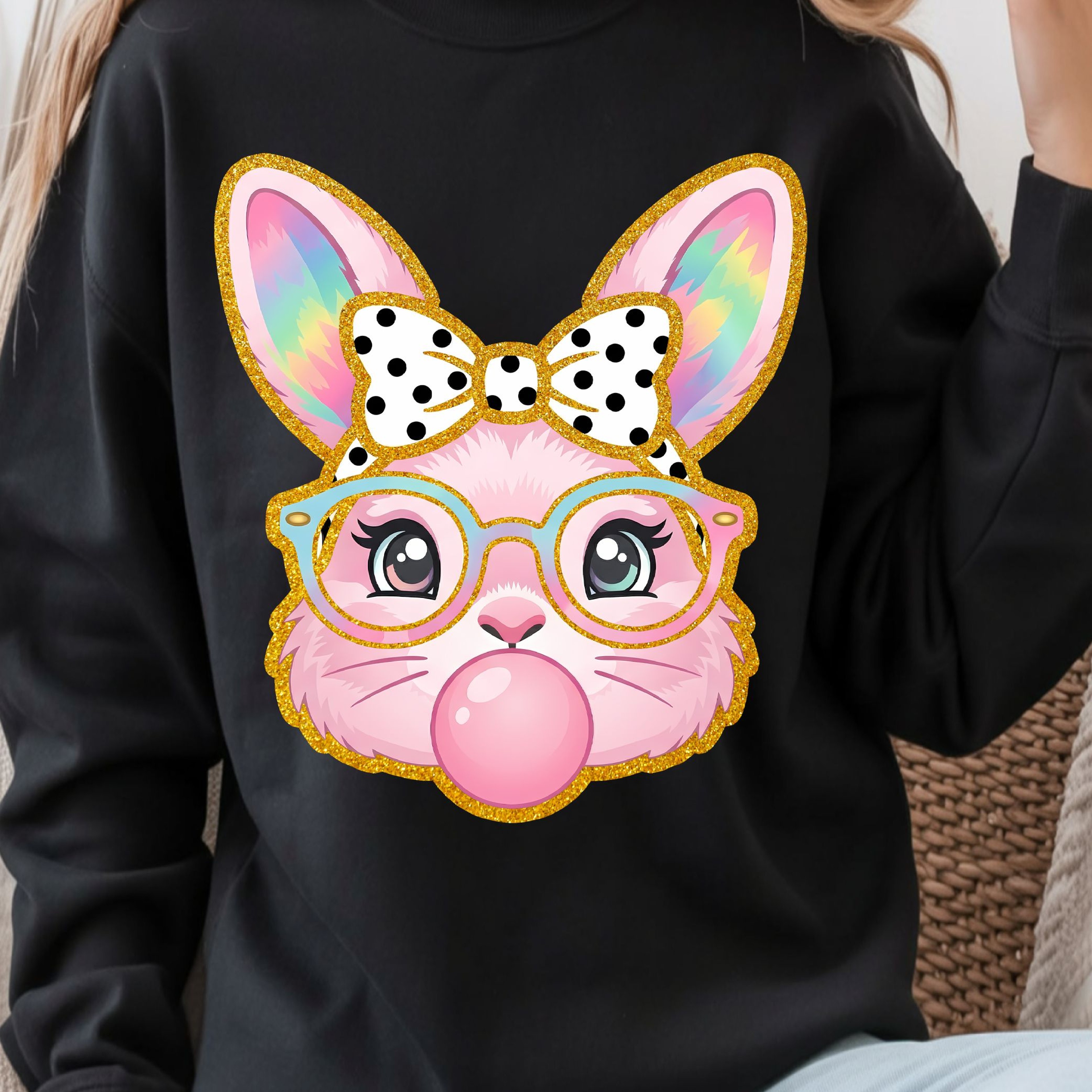 Easter Pink Rabbit Shirt Cute Easter Bunny TShirt Spring Holiday Tee 0