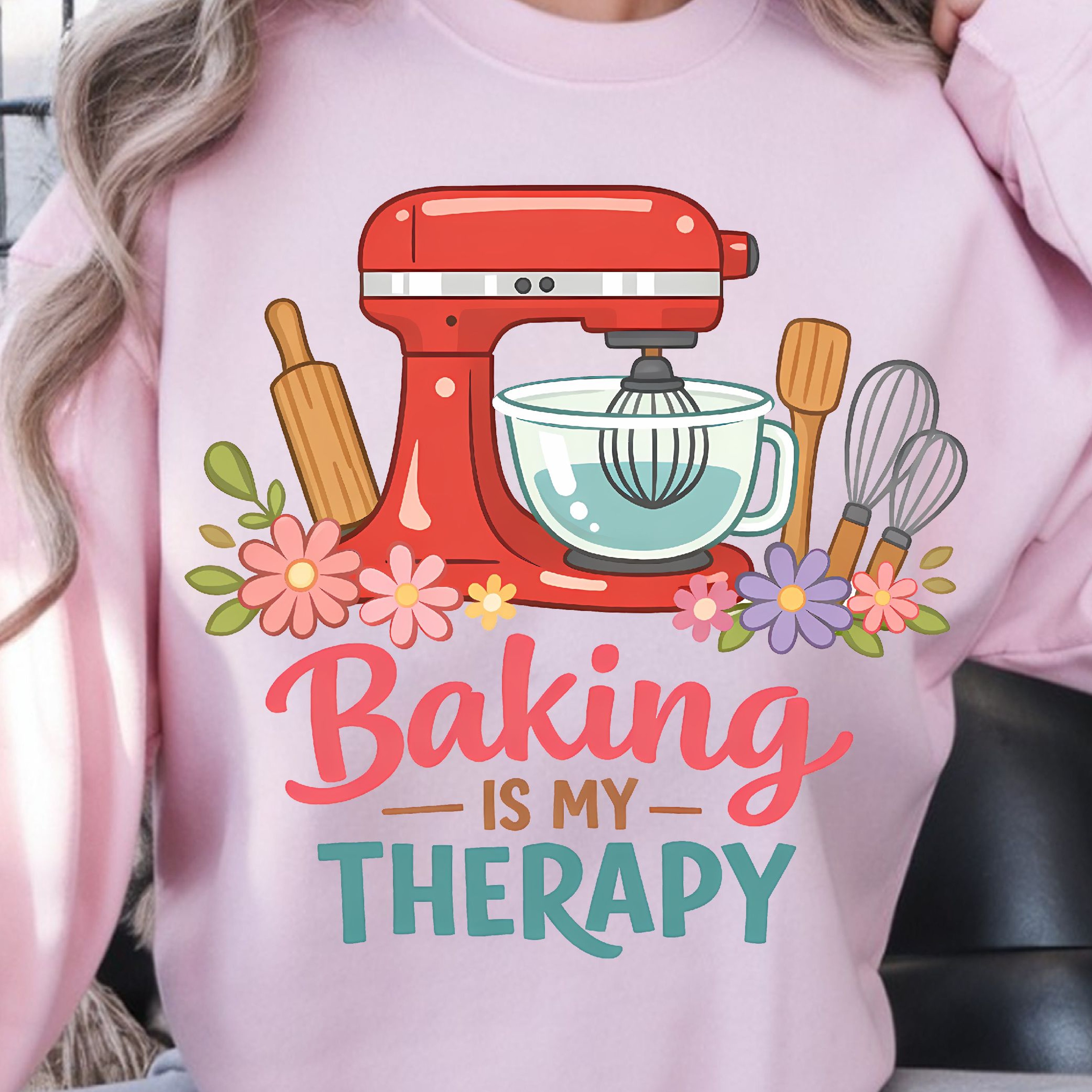 Baking Is My Therapy Shirt Funny Baking TShirt Baking Lover Tee 3