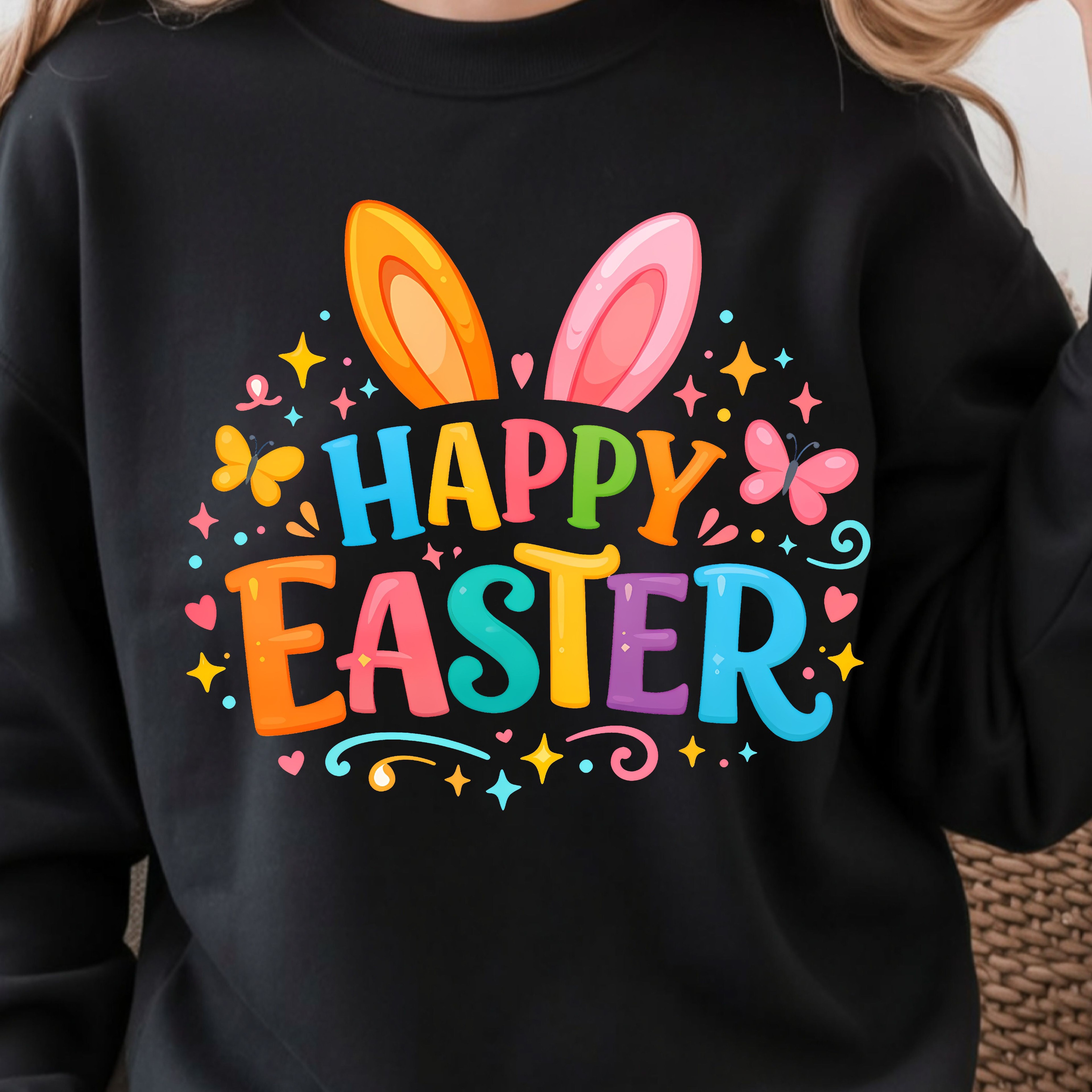 Happy Easter Shirt  Bunny Ears Design Easter Tee 1