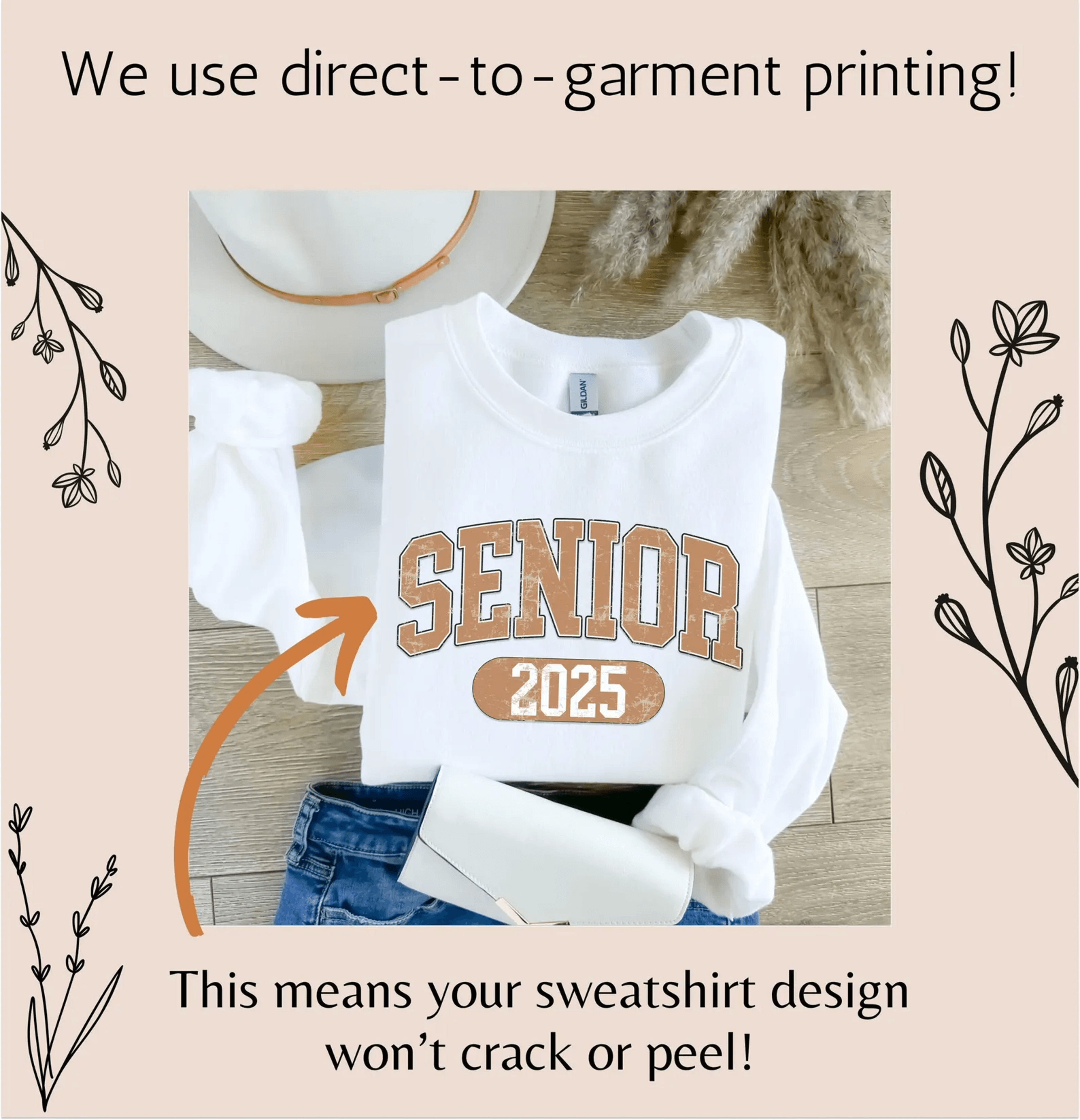 Senior 2025 Sweatshirt Class Of 2025 Shirt High School Senior Graduation Gift 2