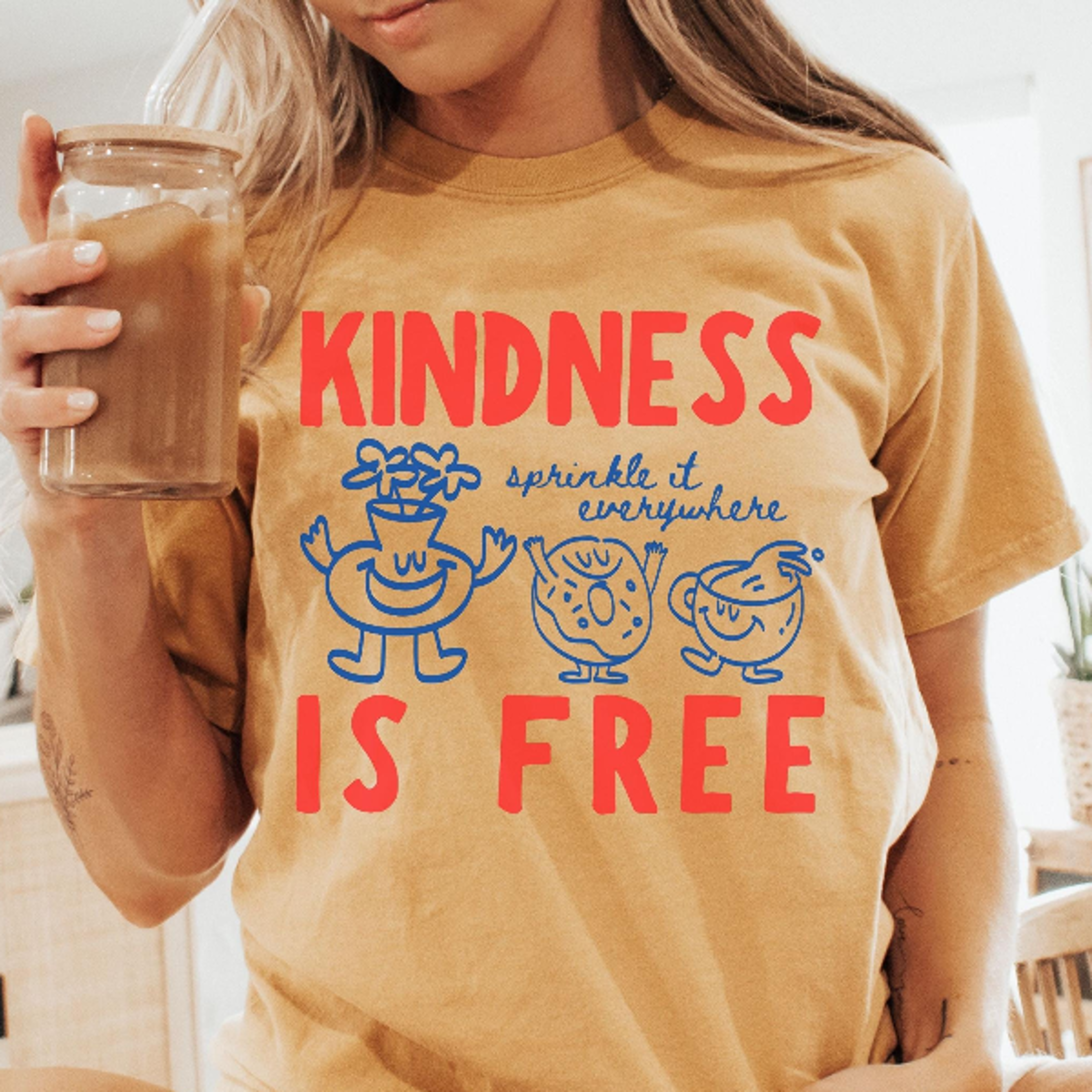 Kindness Is Free Doughnut Comfort Colors TShirt