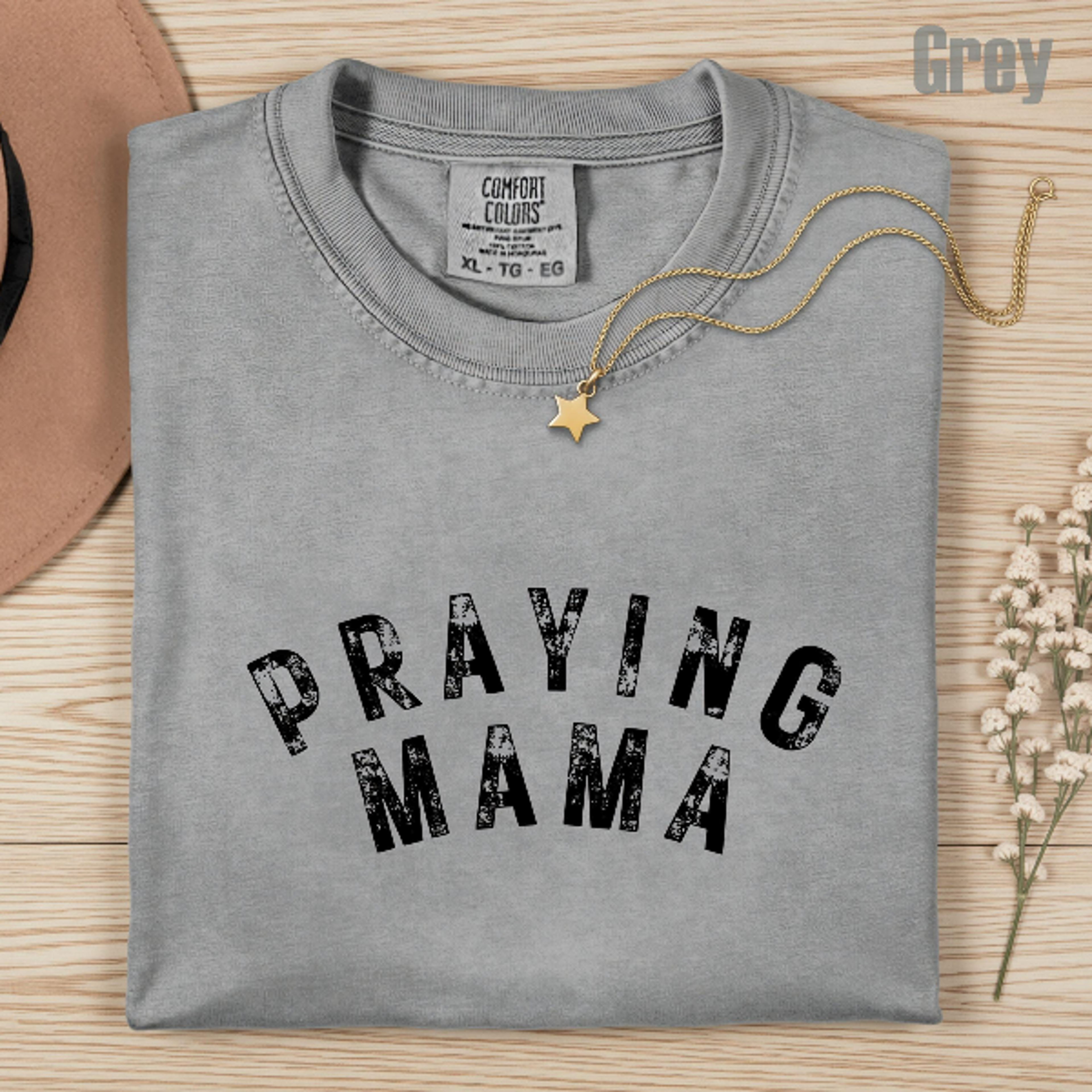 Comfort Colors Praying Mama Shirt Faith Mama Shirt Christian Mom Shirt Religious Mama Graphic Tee 3