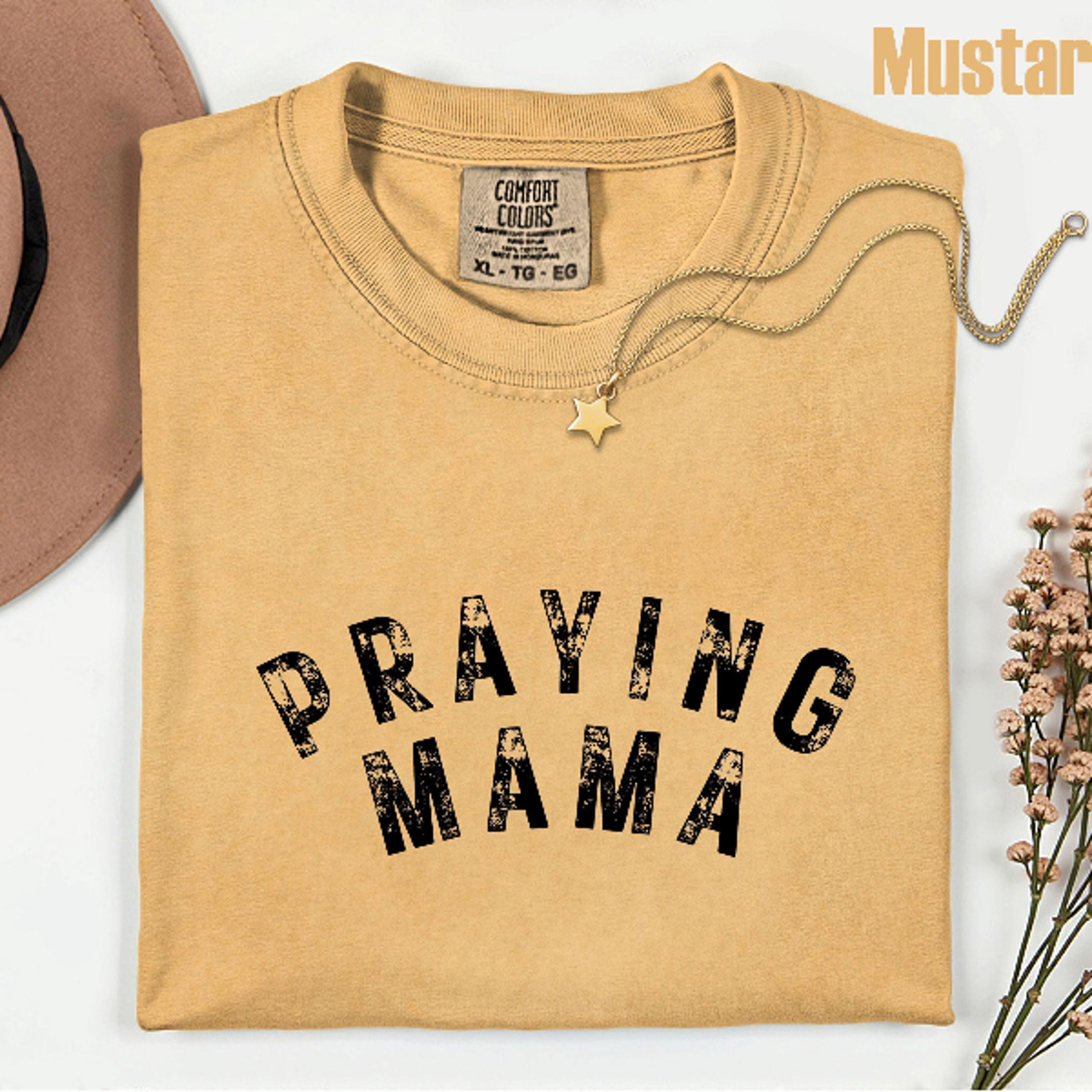 Comfort Colors Praying Mama Shirt Faith Mama Shirt Christian Mom Shirt Religious Mama Graphic Tee 4