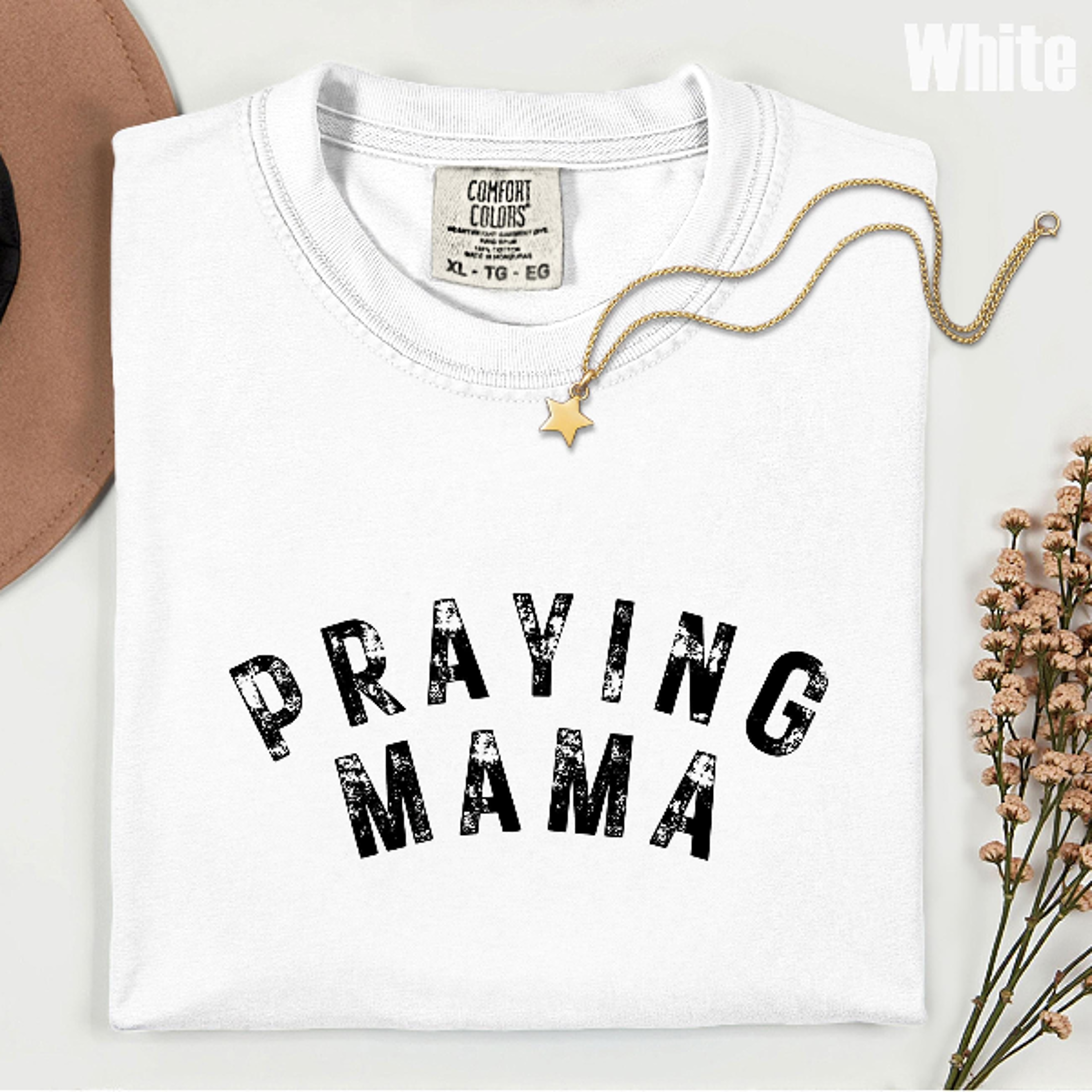 Comfort Colors Praying Mama Shirt Faith Mama Shirt Christian Mom Shirt Religious Mama Graphic Tee 5