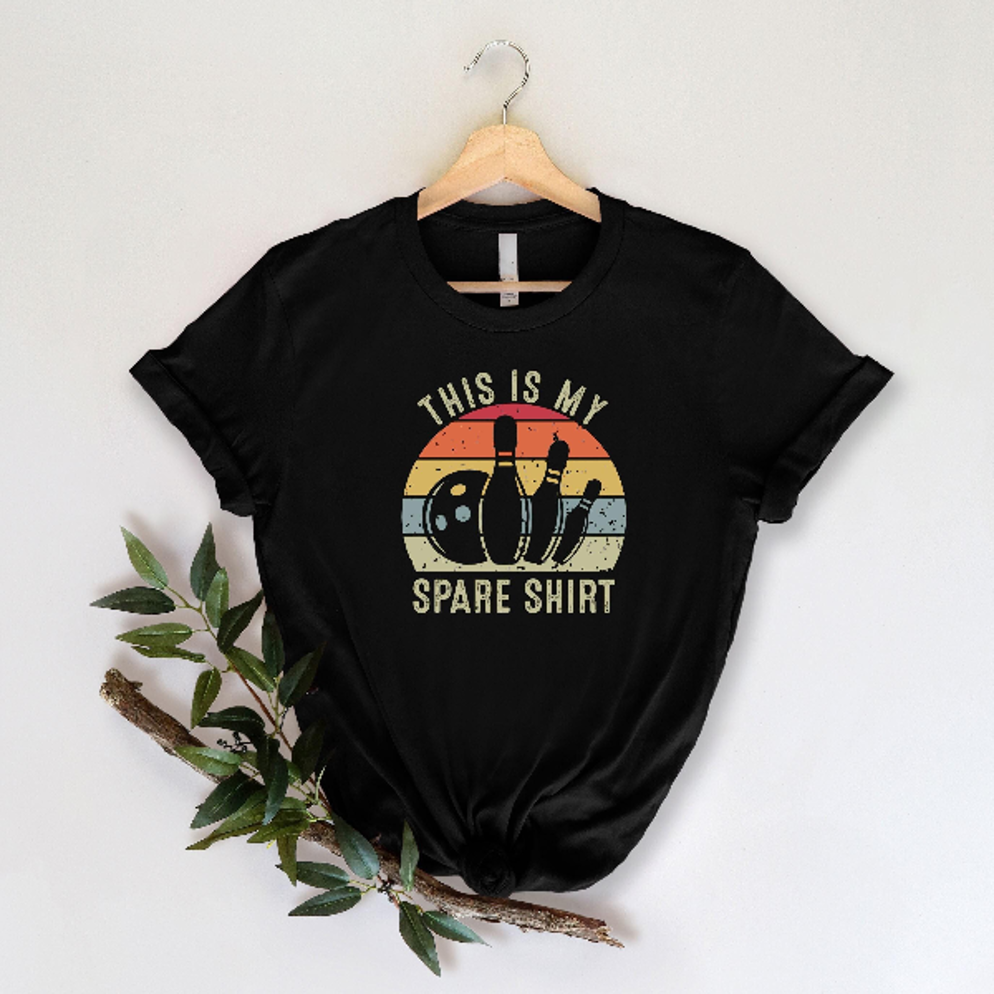 This Is My Spare Shirt  Funny Retro Bowling Graphic Tee For Bowlers  League Nights 4
