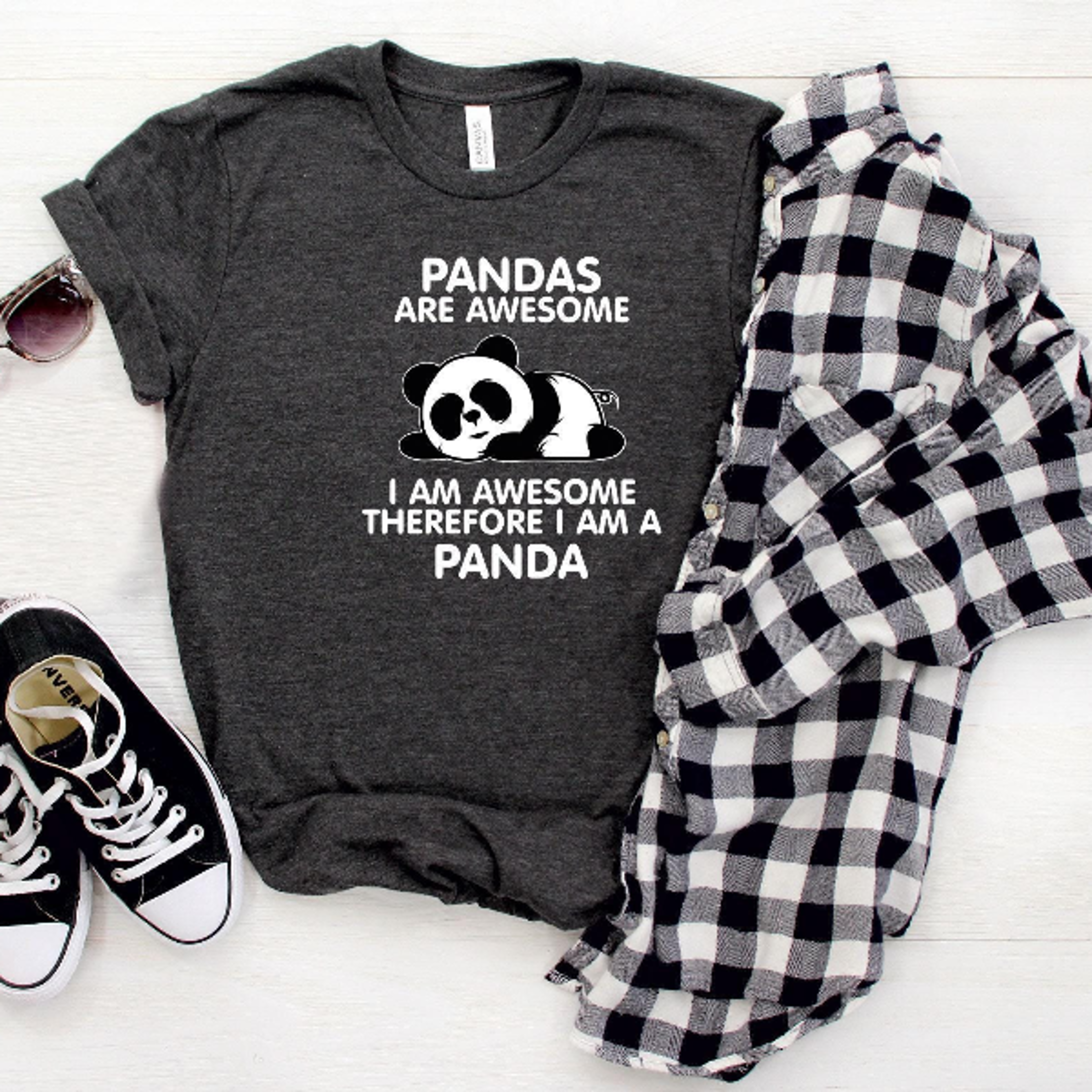 Pandas Are Awesome I Am Awesome Therefore I Am A Panda Shirt Panda Shirts Panda Lover Gifts Cute Pa 