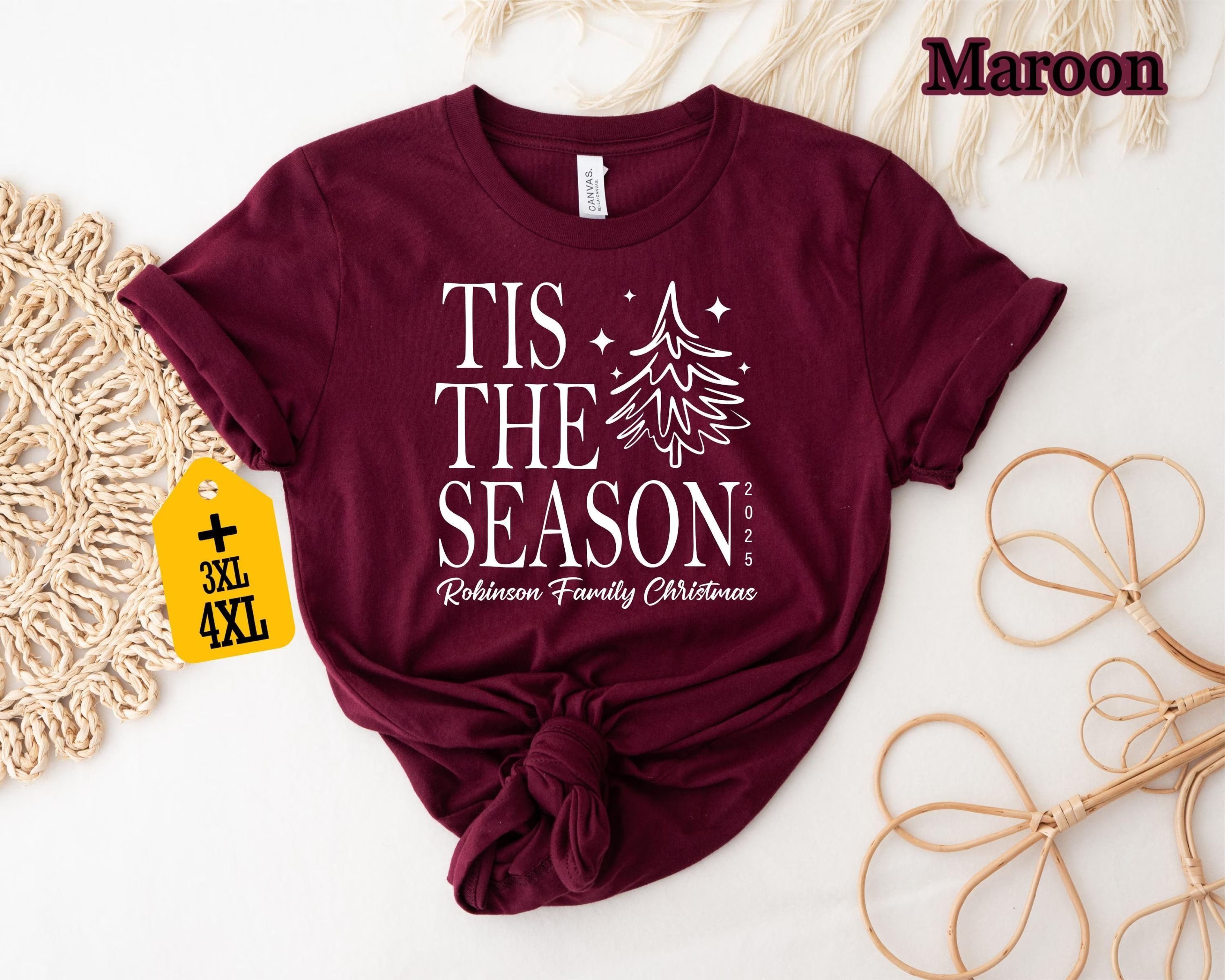 Tis The Season Christmas Shirt Personalized Family Christmas Tee Matching Family Xmas Shirt Christm 1