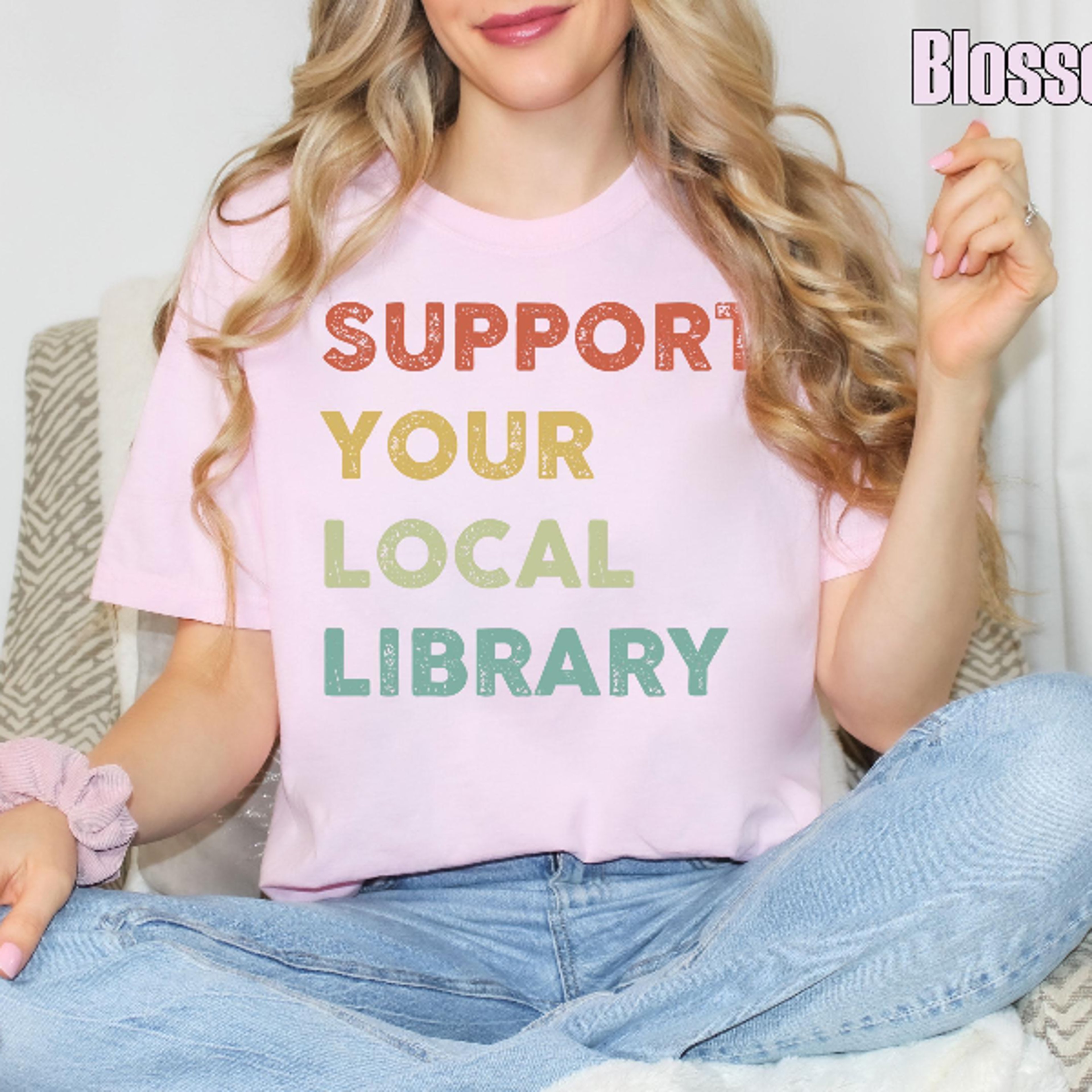 Comfort Colors Book Lover Tee  Support Your Local Library Shirt Reading Lover  Librarian Gift Tee 1