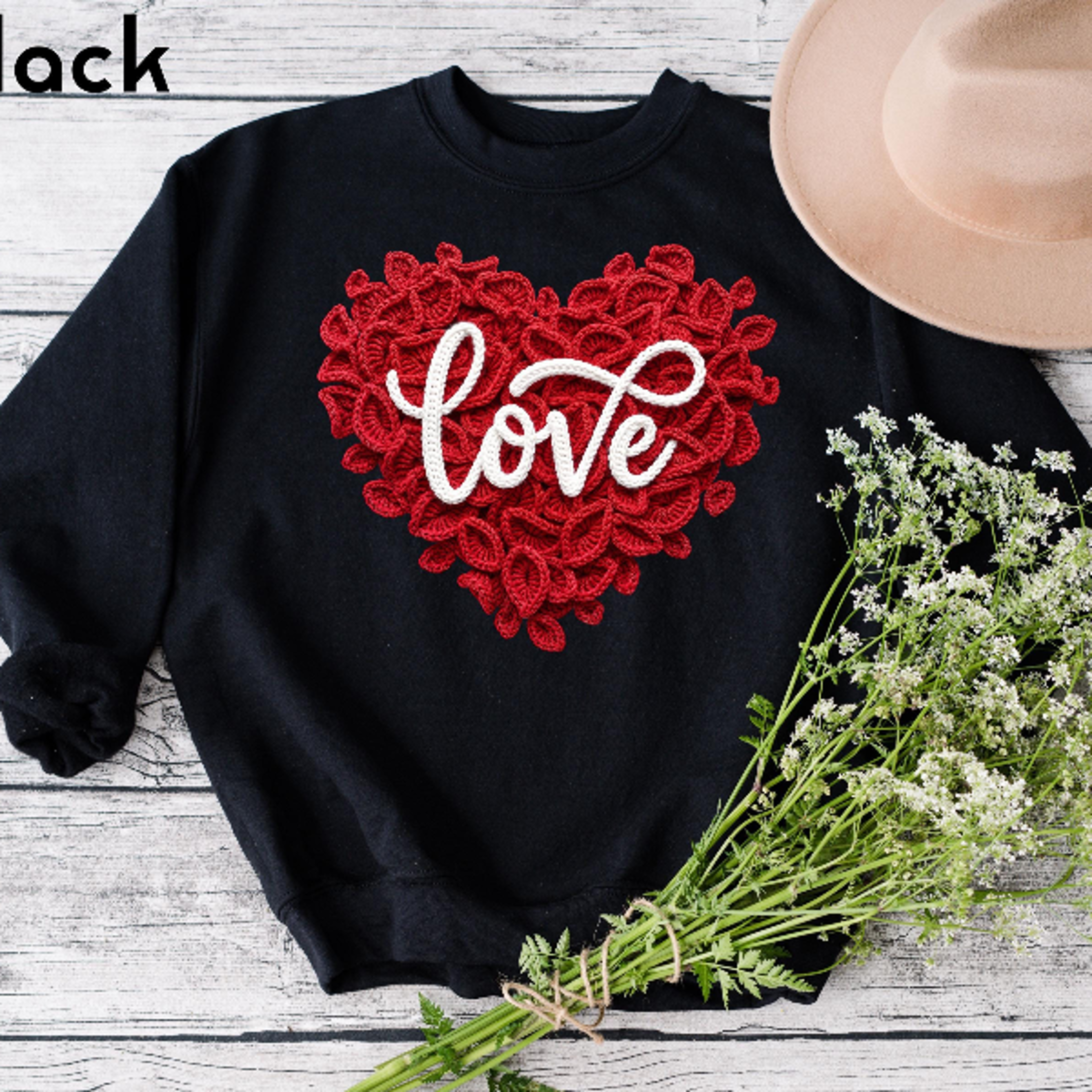 Love Heart Sweatshirt  Cozy Valentines Day Womens Pullover Cute Romantic Graphic Crewneck 2