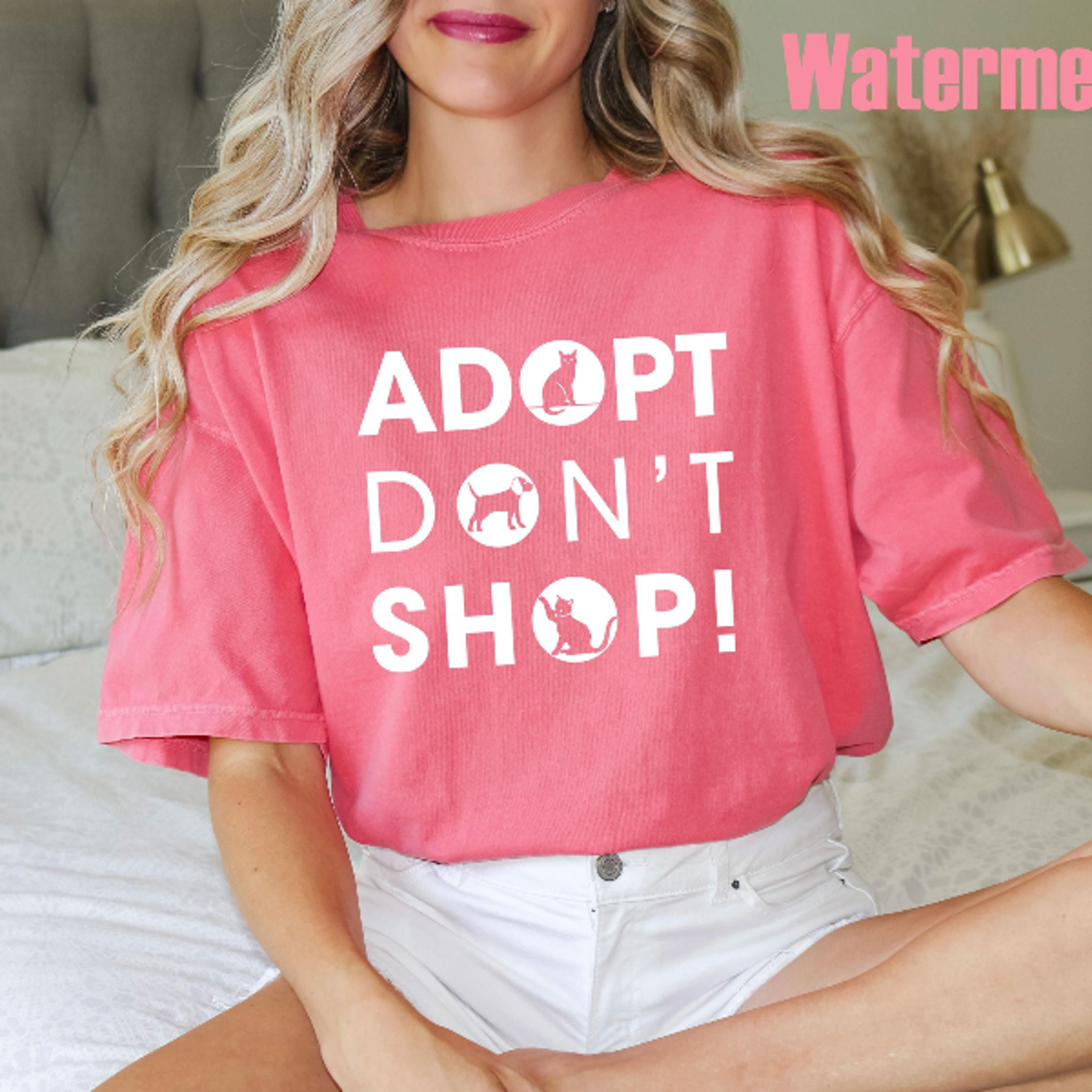 Comfort Colors Animal Lover Shirt  Adopt Dont Shop Pet Rescue Tee Dog  Cat Adoption Awareness Graph 