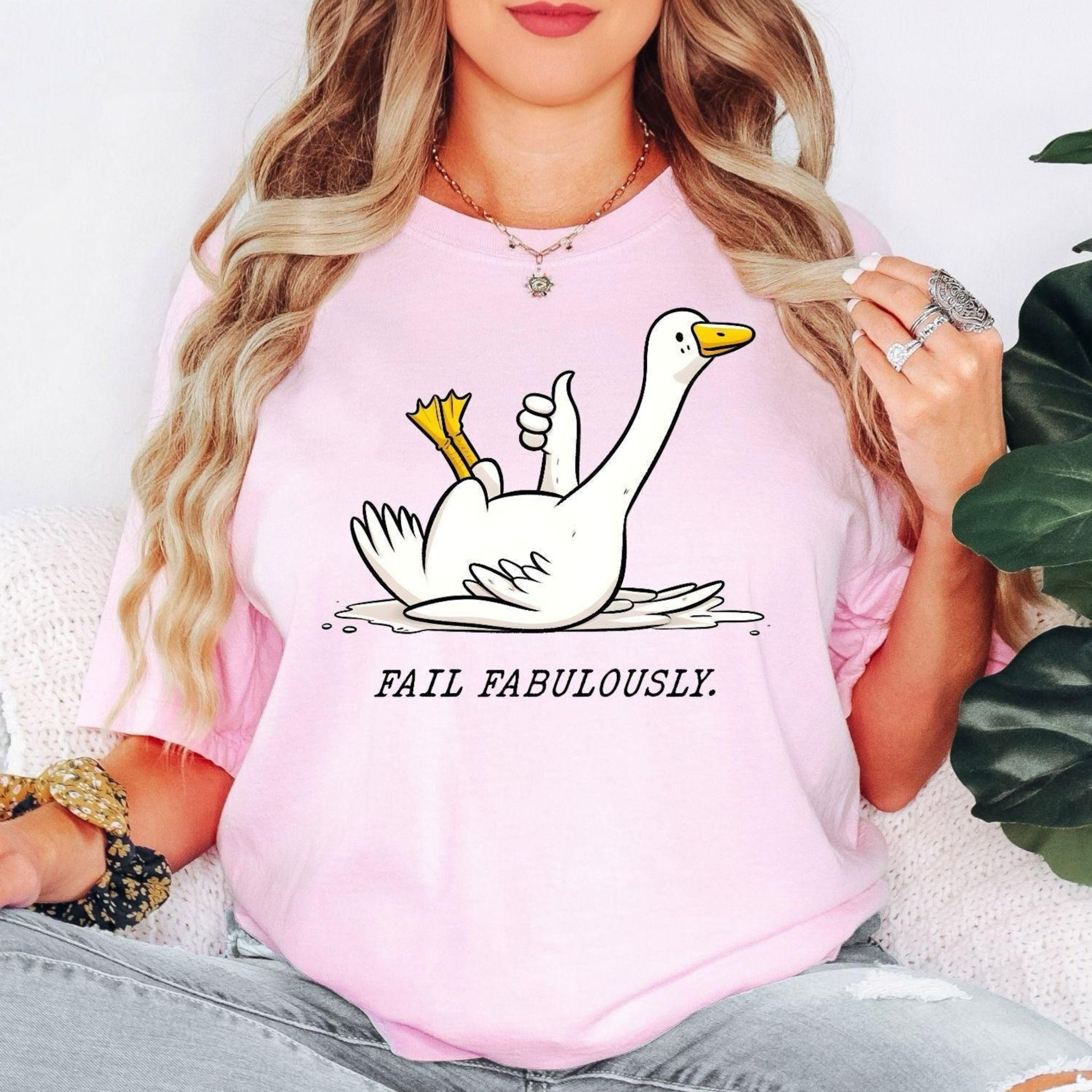 Comfort Colors Funny Goose Shirt Fail Fabulously Goose Meme Tee Sarcastic Animal Graphic Shirt 1