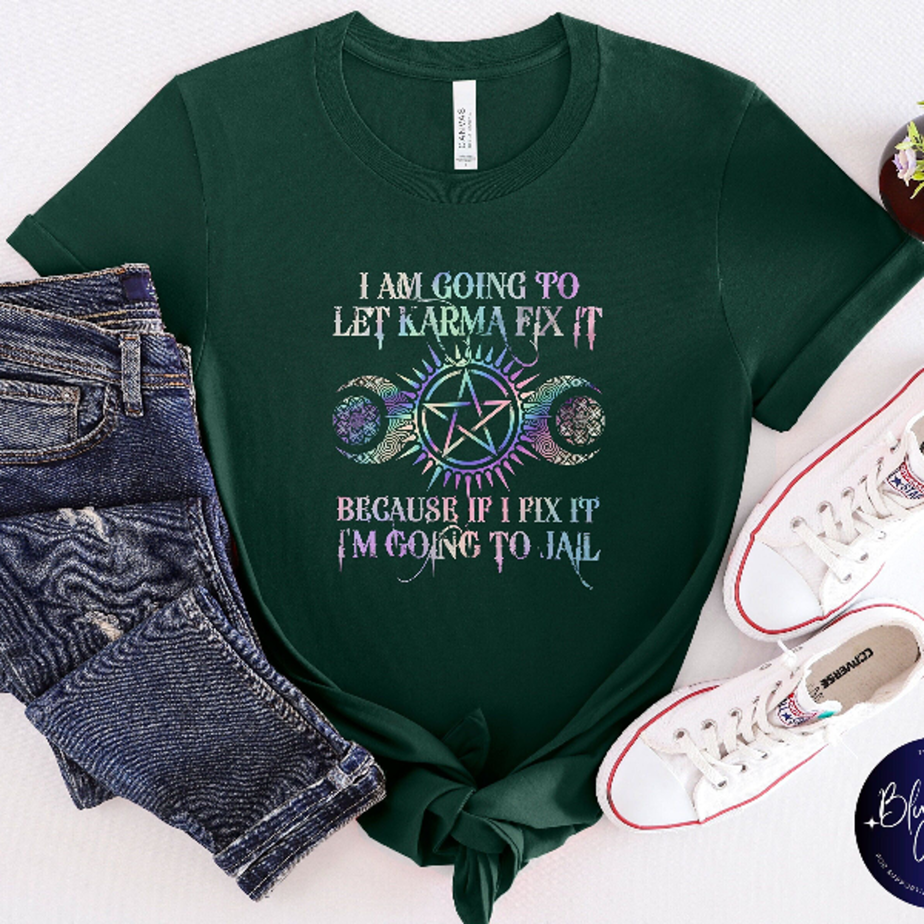 I M Gonna Let Karma Fix It Funny Shirt Sarcastic Humor Quote Tee Trendy Casual Graphic Shirt 0