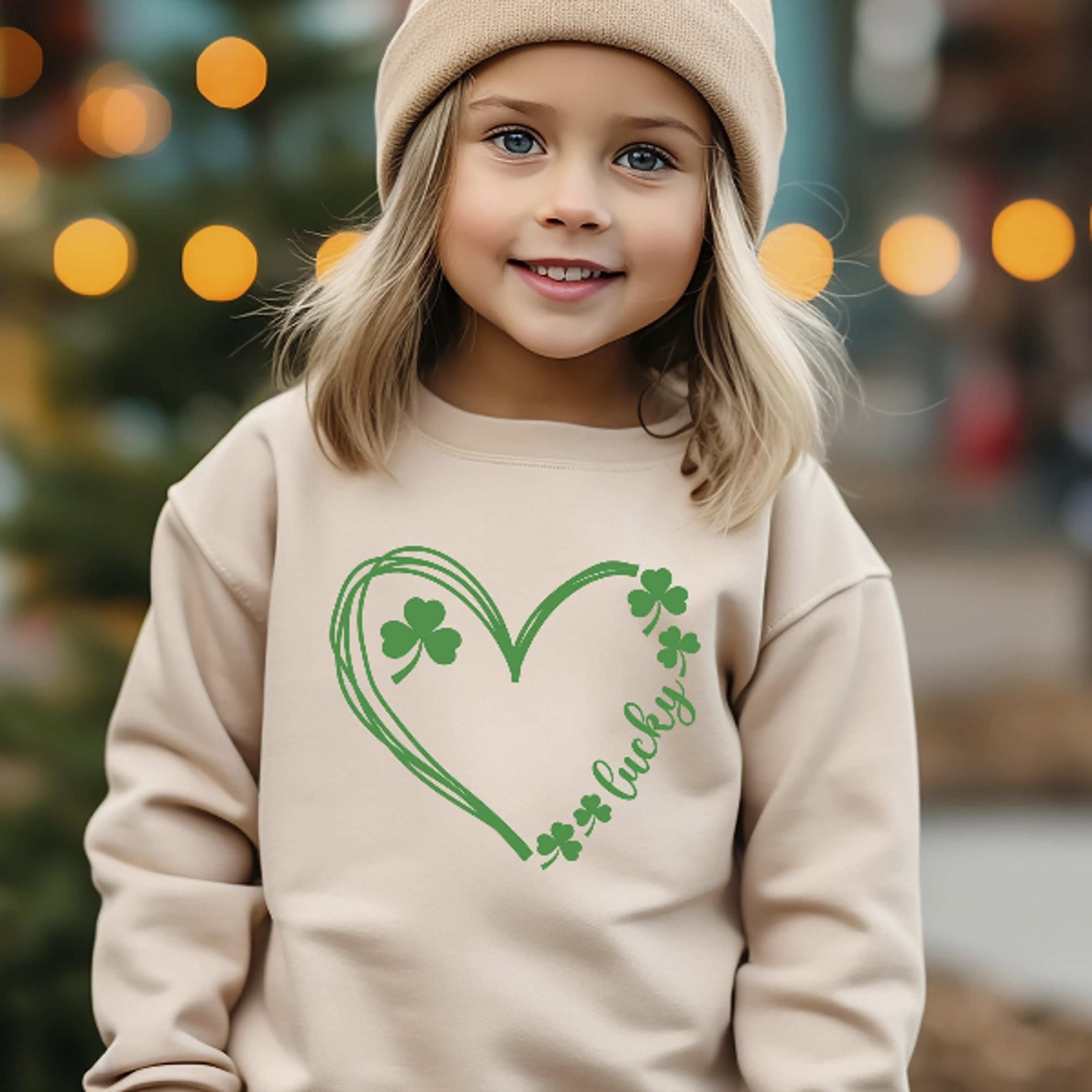 Lucky Heart Shamrock Sweatshirt  Clover Love St Patricks Day Hoodie For Women 3