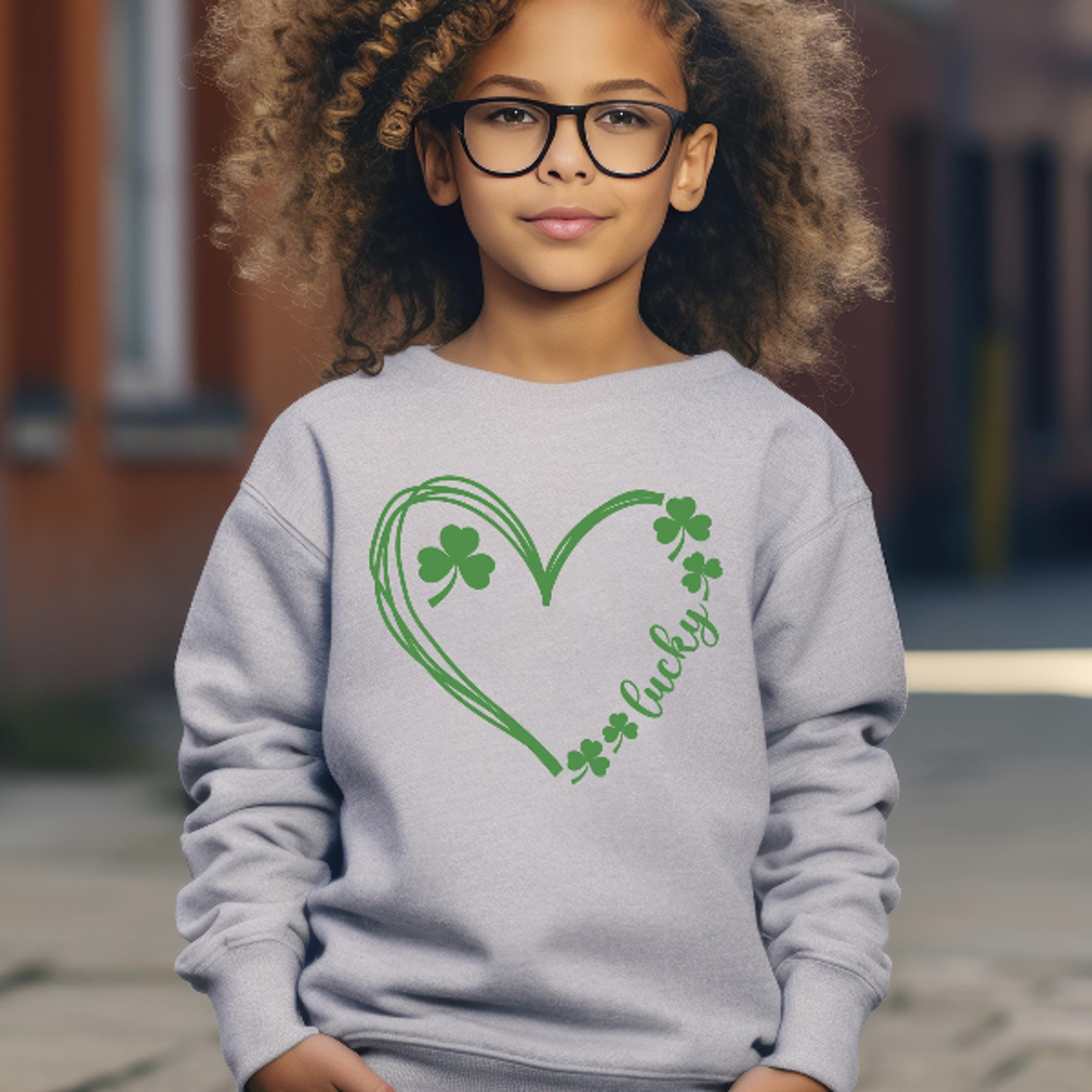 Lucky Heart Shamrock Sweatshirt  Clover Love St Patricks Day Hoodie For Women 4
